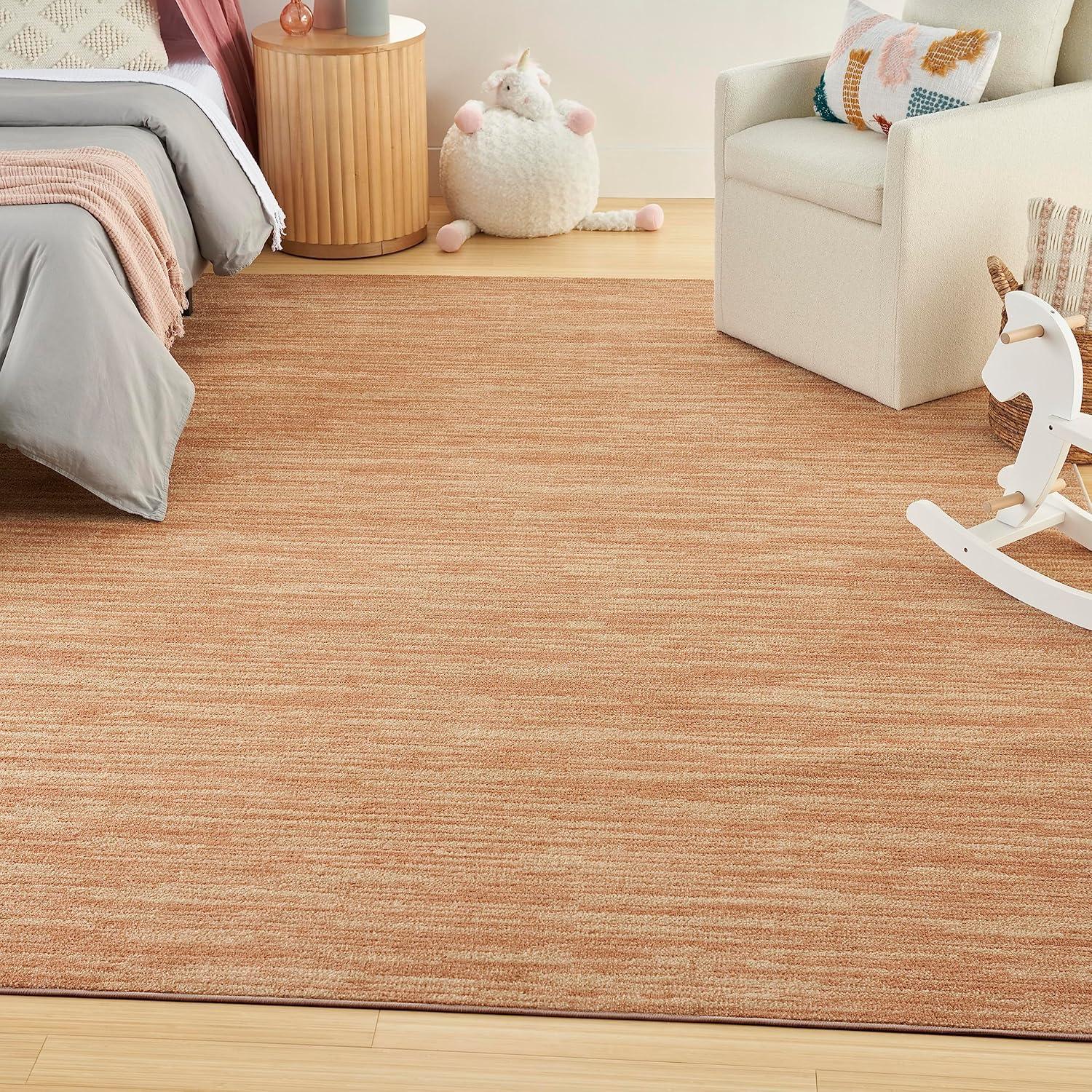 Nourison Essentials Easy Care Indoor Outdoor Area Rug - Rust 9' x 12'