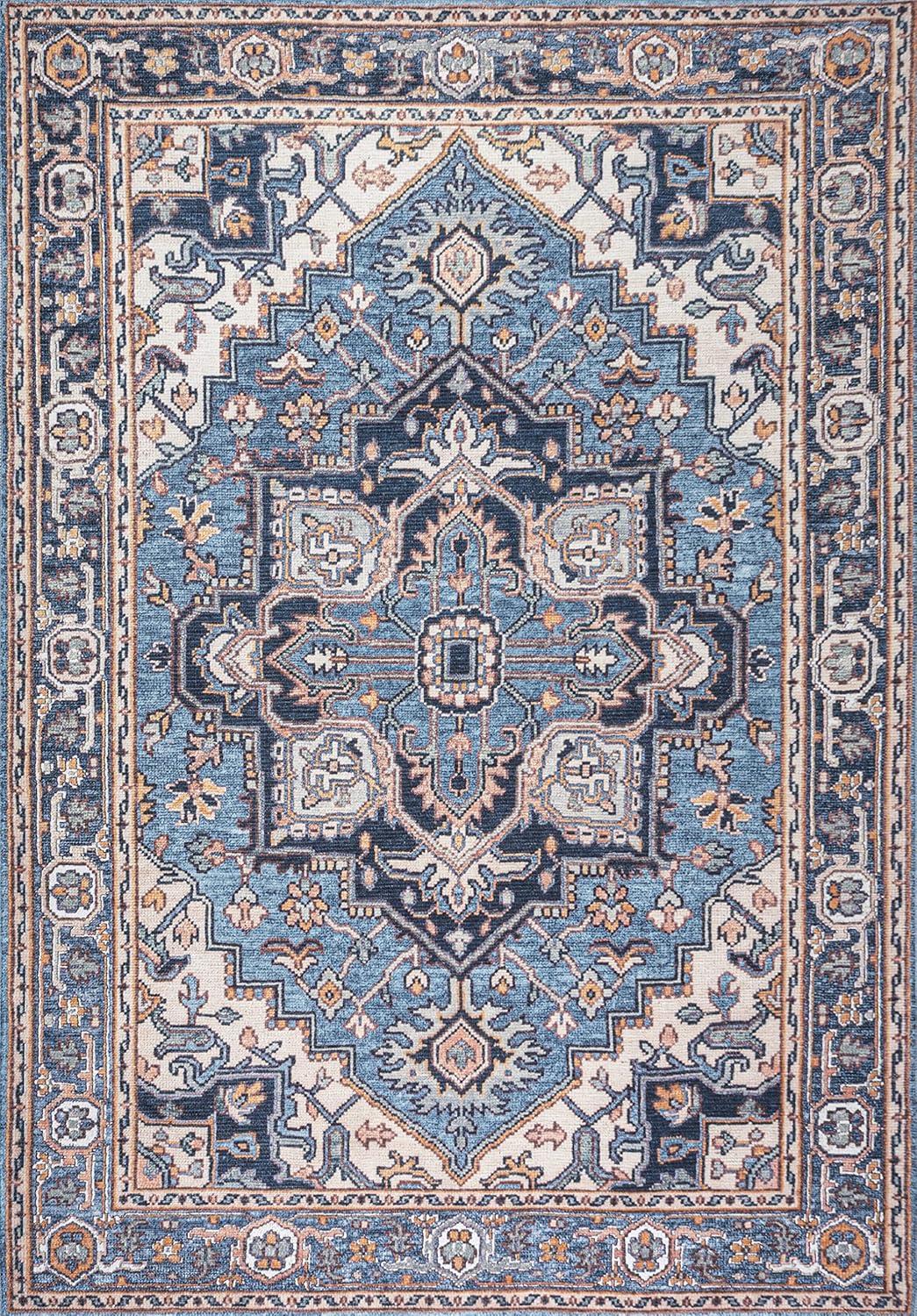 Cirali Ornate Large Medallion Washable Area Rug - JONATHAN Y