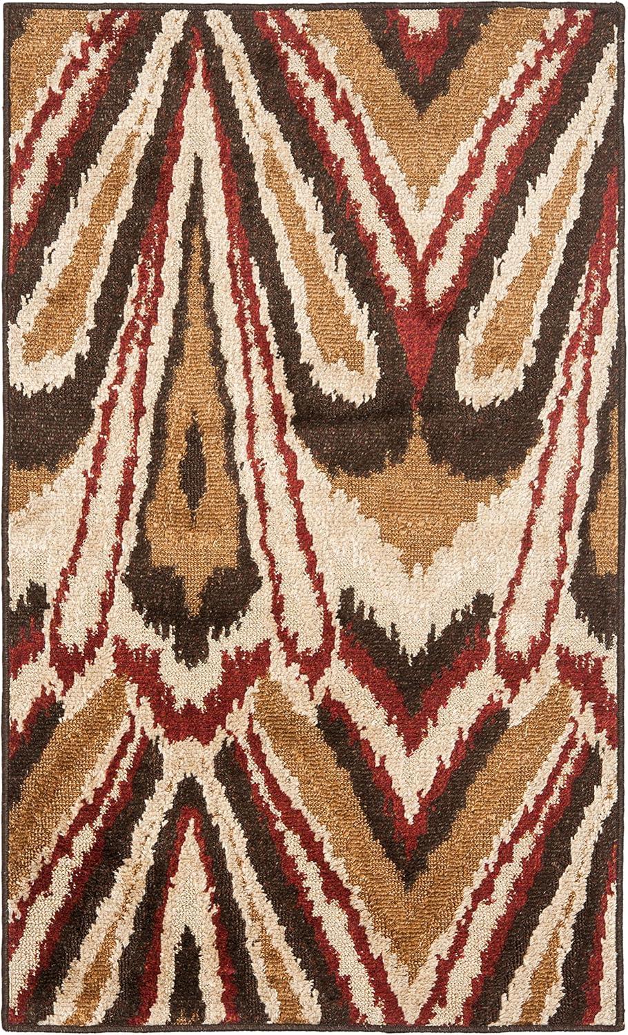 SAFAVIEH Kasmir Collection Area Rug - 5' x 8', Camel & Multi, Non-Shedding & Easy Care, Ideal for High Traffic Areas in Living Room, Bedroom (KAS114B)