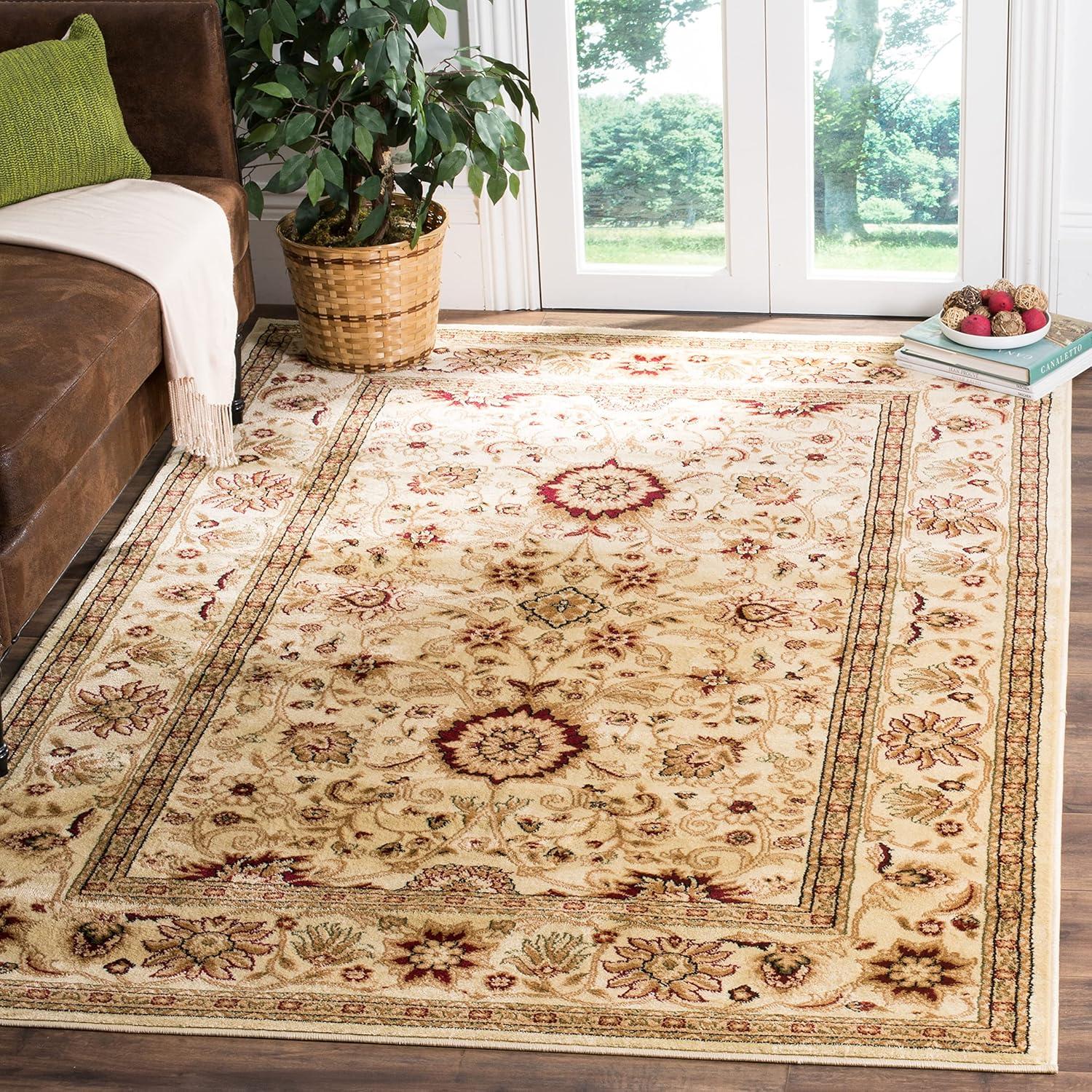Lyndhurst LNH212 Power Loomed Area Rug - Ivory/Ivory - 5'3"x7'6" - Safavieh