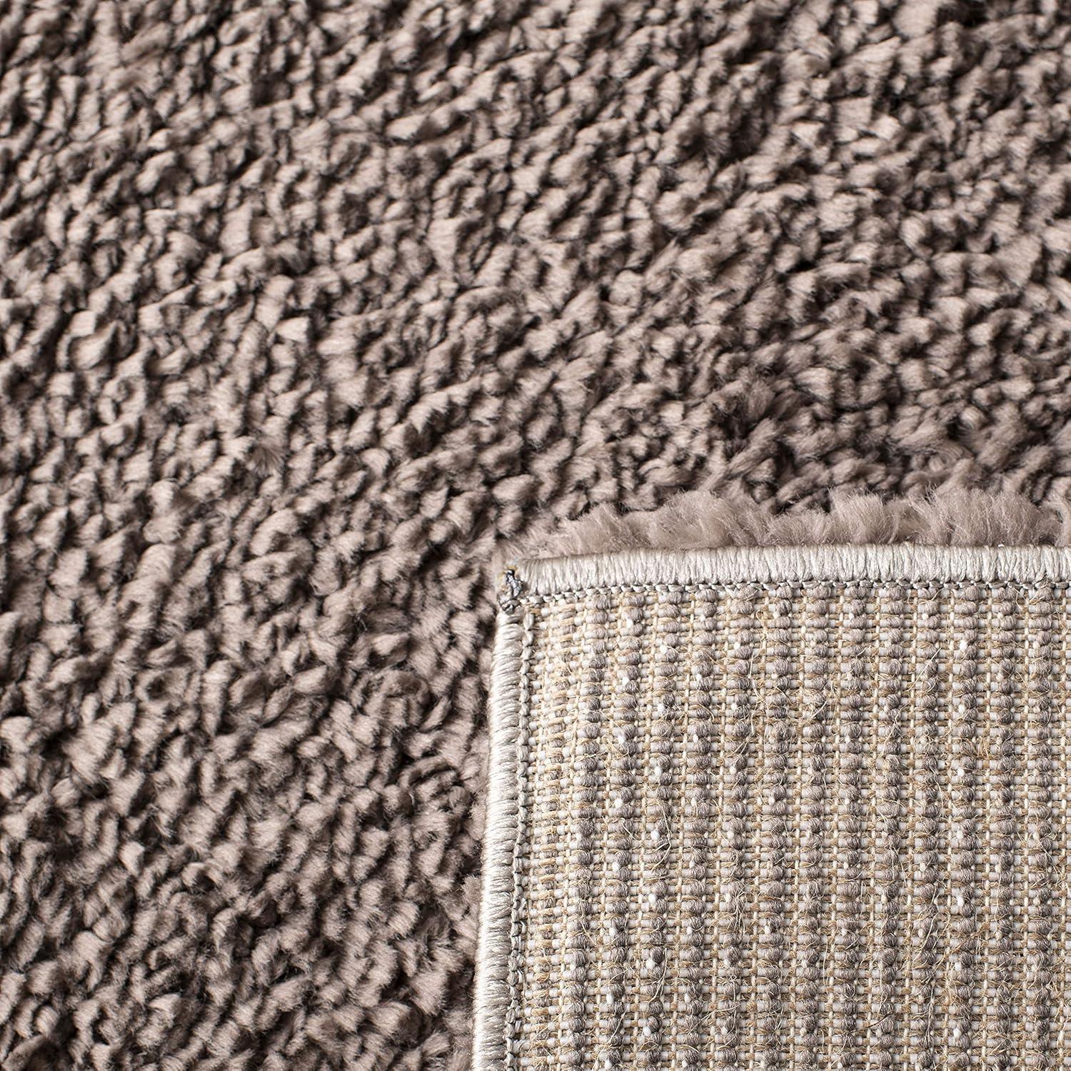 August Shag 900 AUG900 Power Loomed Indoor Area Rug - Taupe - 5'3"x5'3" - Safavieh