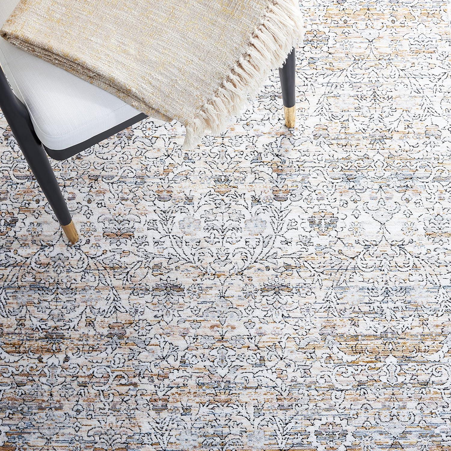 Moondust MND660 Power Loomed Area Rug - Ivory/Grey - 8'x10' - Safavieh.