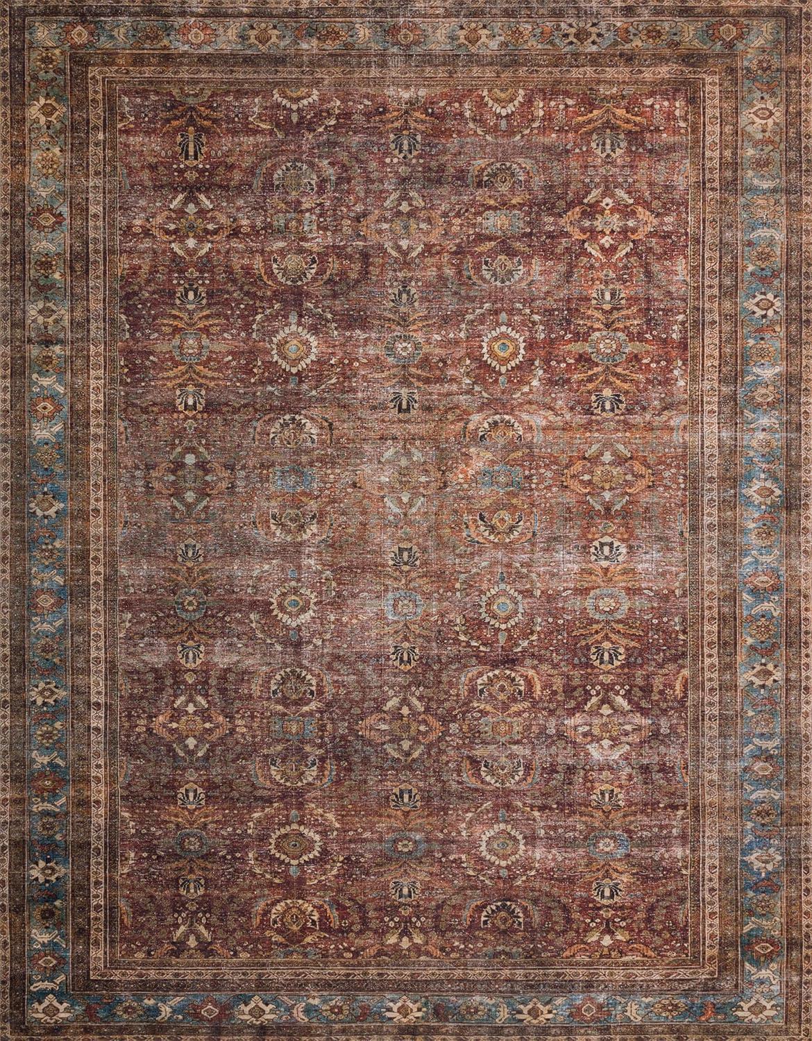 Traditional Reversible Blue Wool-Blend 30x144 Area Rug