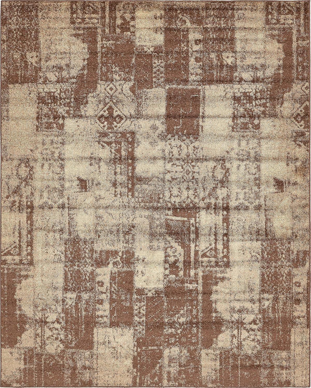 Unique Loom Autumn Collection Area Rug - Plymouth (8' x 10' Rectangle Brown/Beige)