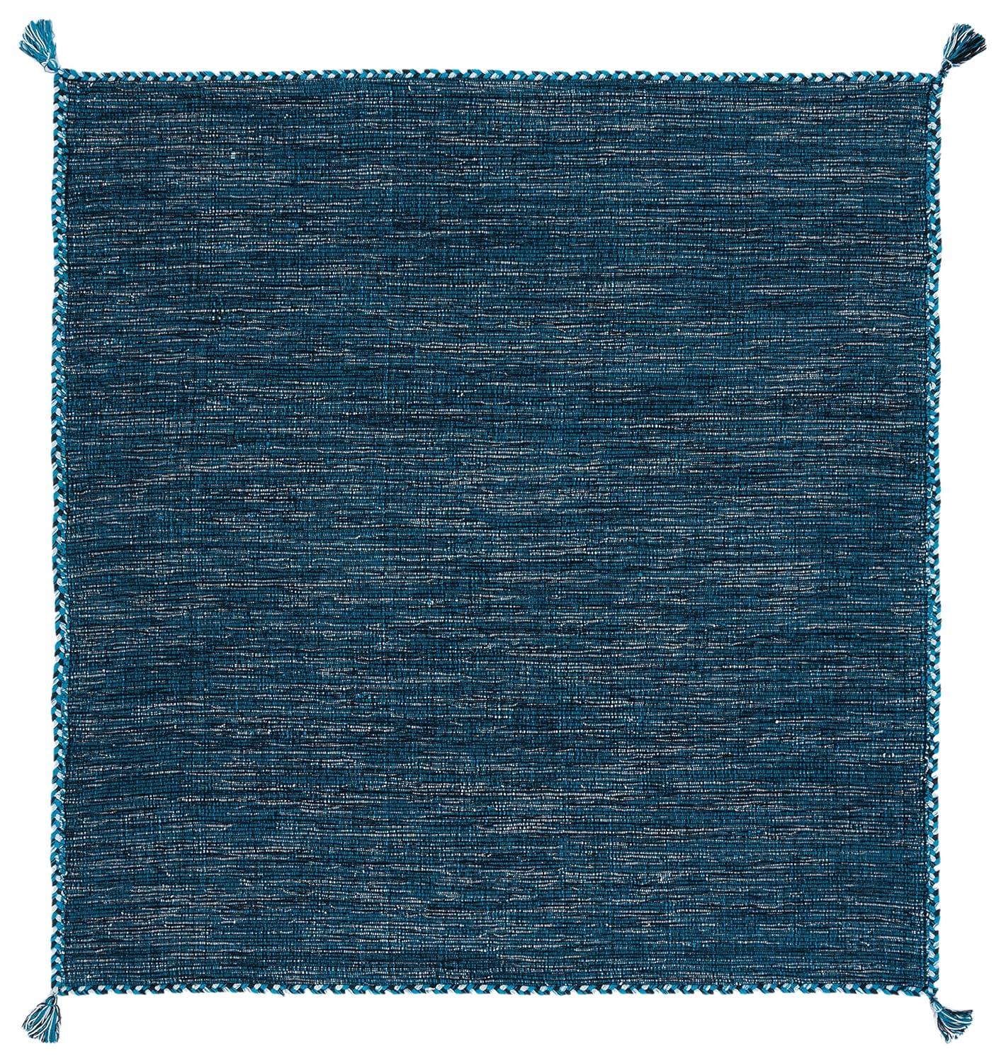 Montauk MTK150 Hand Woven Indoor Area Rug - Blue/Black - 5'x5' - Safavieh