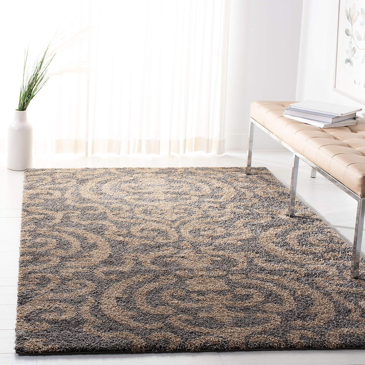 Florida Shag SG462 Power Loomed Area Rug  - Safavieh