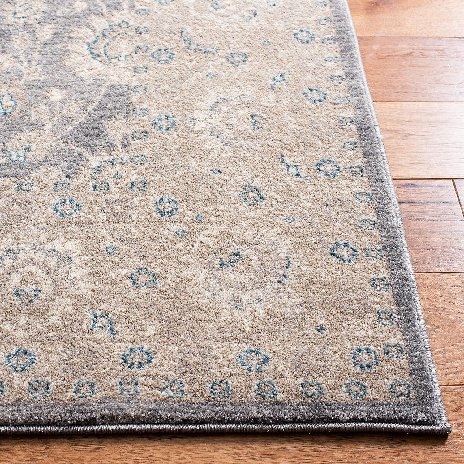 Sofia SOF330 Power Loomed Indoor Accent Rug - Light Grey/Beige - 2'6"x4' - Safavieh.