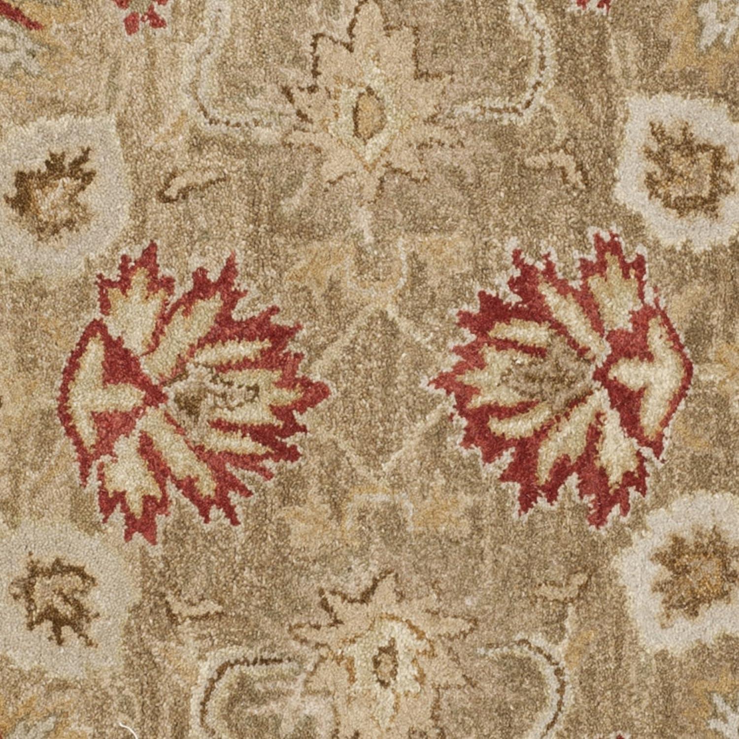 Antiquity AT822 Hand Tufted Area Rug - Grey Blue/Beige - 10' Round - Safavieh.