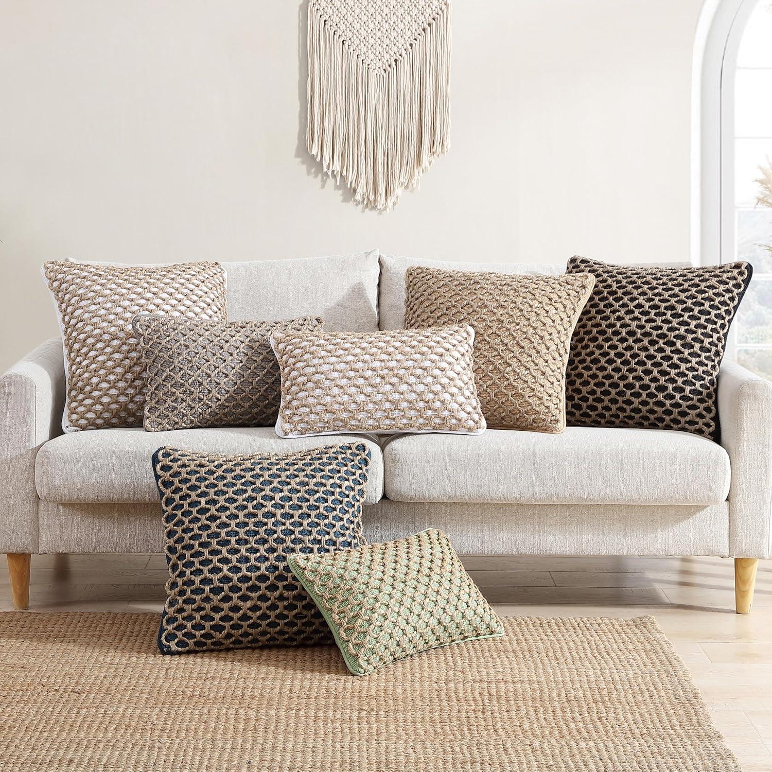 Boho Living Boho Living Jada Decorative Pillow Collection Living Cotton Blend Square Throw Pillow Cover (Set of 2)