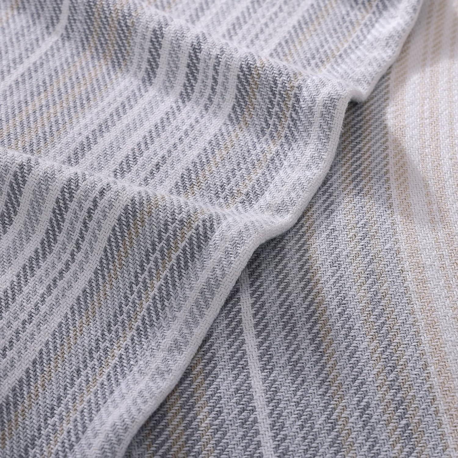 Tommy Bahama Sandy Shore Stripe Cotton Reversible Blanket