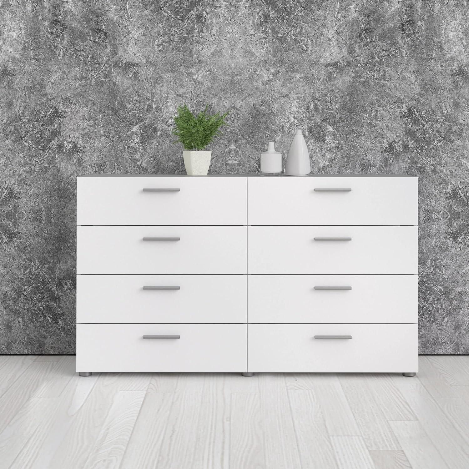 Tvilum Austin 8 Drawer Double Dresser, Black Woodgrain