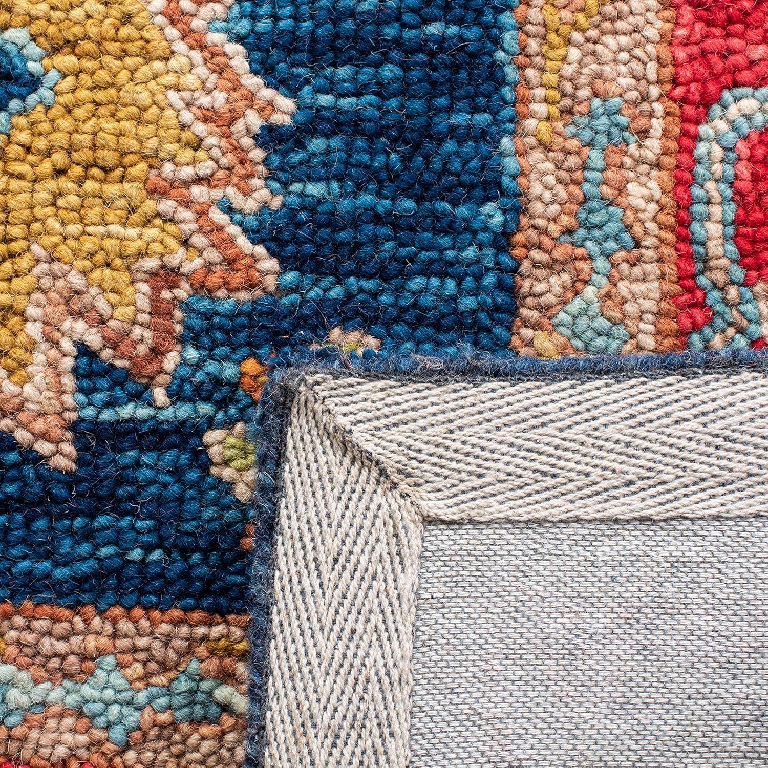 Aspen APN523 Hand Tufted Runner Rug - Red/Blue - 2'3"x11' - Safavieh.