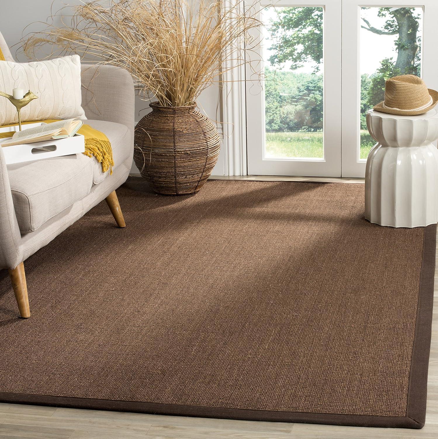 Natural Fiber NF131 Power Loomed Indoor Accent Rug - Brown/Brown - 3'x5' - Safavieh
