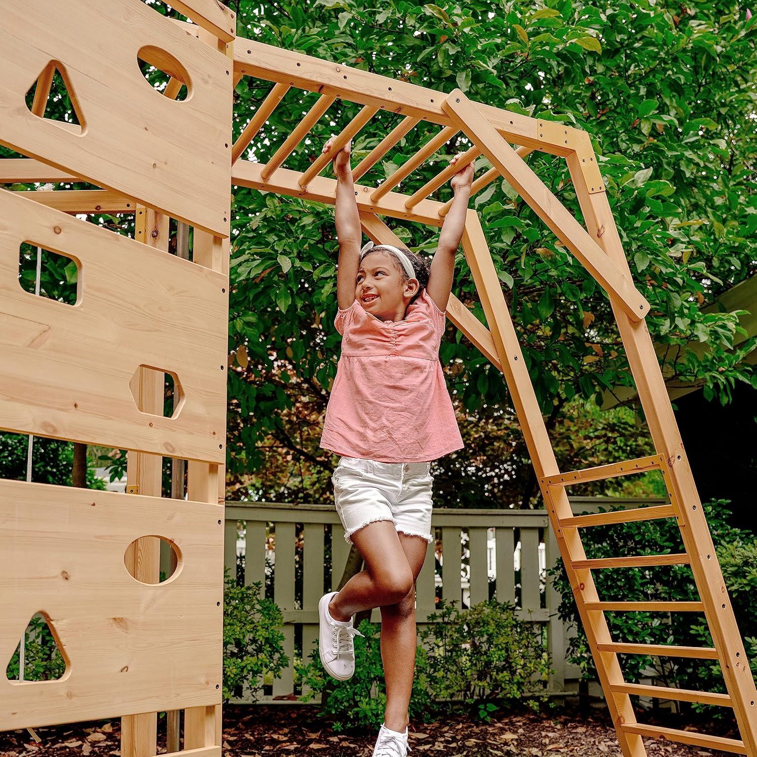 Hawthorn - Outdoor Climber with Monkey Bars, Swing, and Octagon Climber