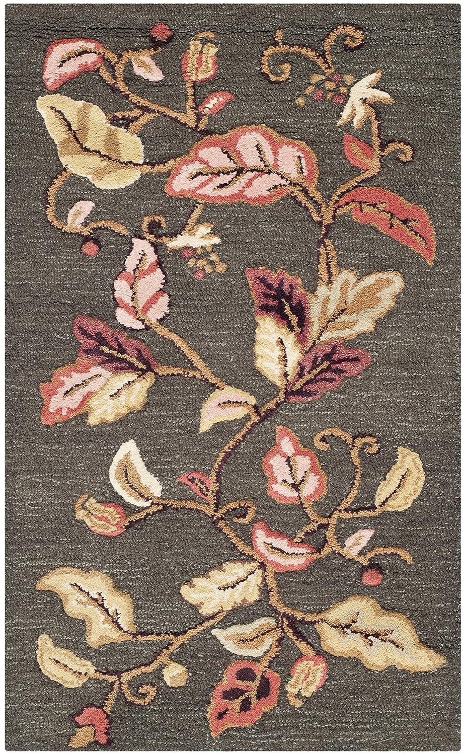 SAFAVIEH Martha Stewart Autumn Woods Floral Area Rug, Francesca Black, 2'6" x 4'3"