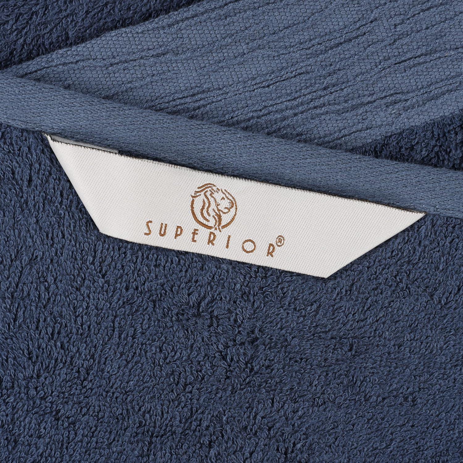 Superior Rayon from Bamboo Blend 12-Piece Towel Set, Luxury Quick Dry, Bathroom Essentials, Shower, Spa, Plush Soft Absorbent Towels, Includes 4 Bath, 4 Hand, 4 Washcloth/Face Towels, Navy Blue