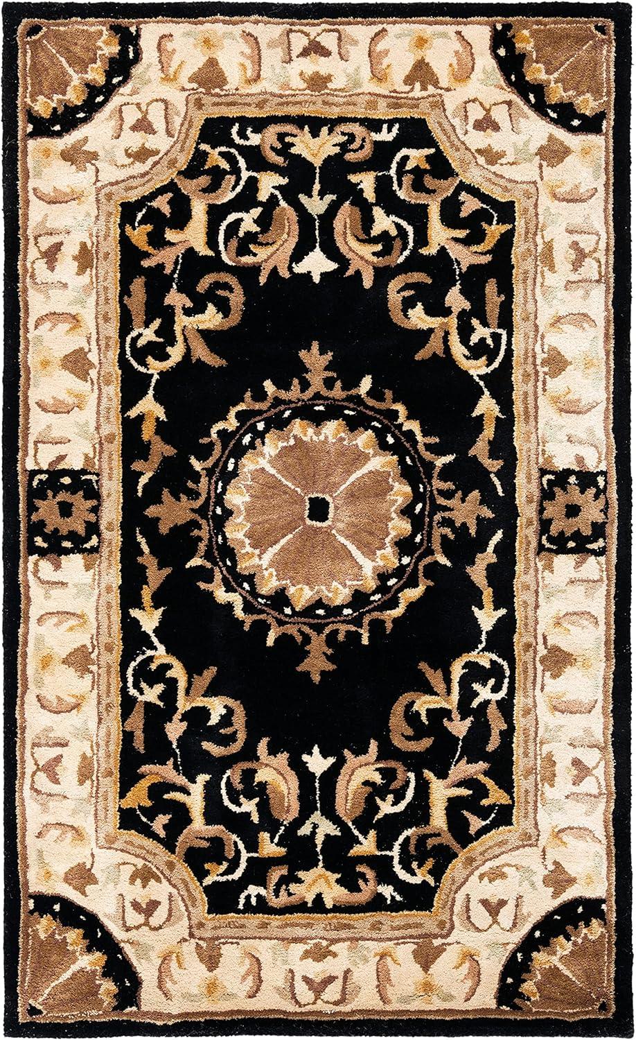 Empire EM459 Hand Tufted Indoor Accent Rug - Black/Ivory - 3'x5' - Safavieh