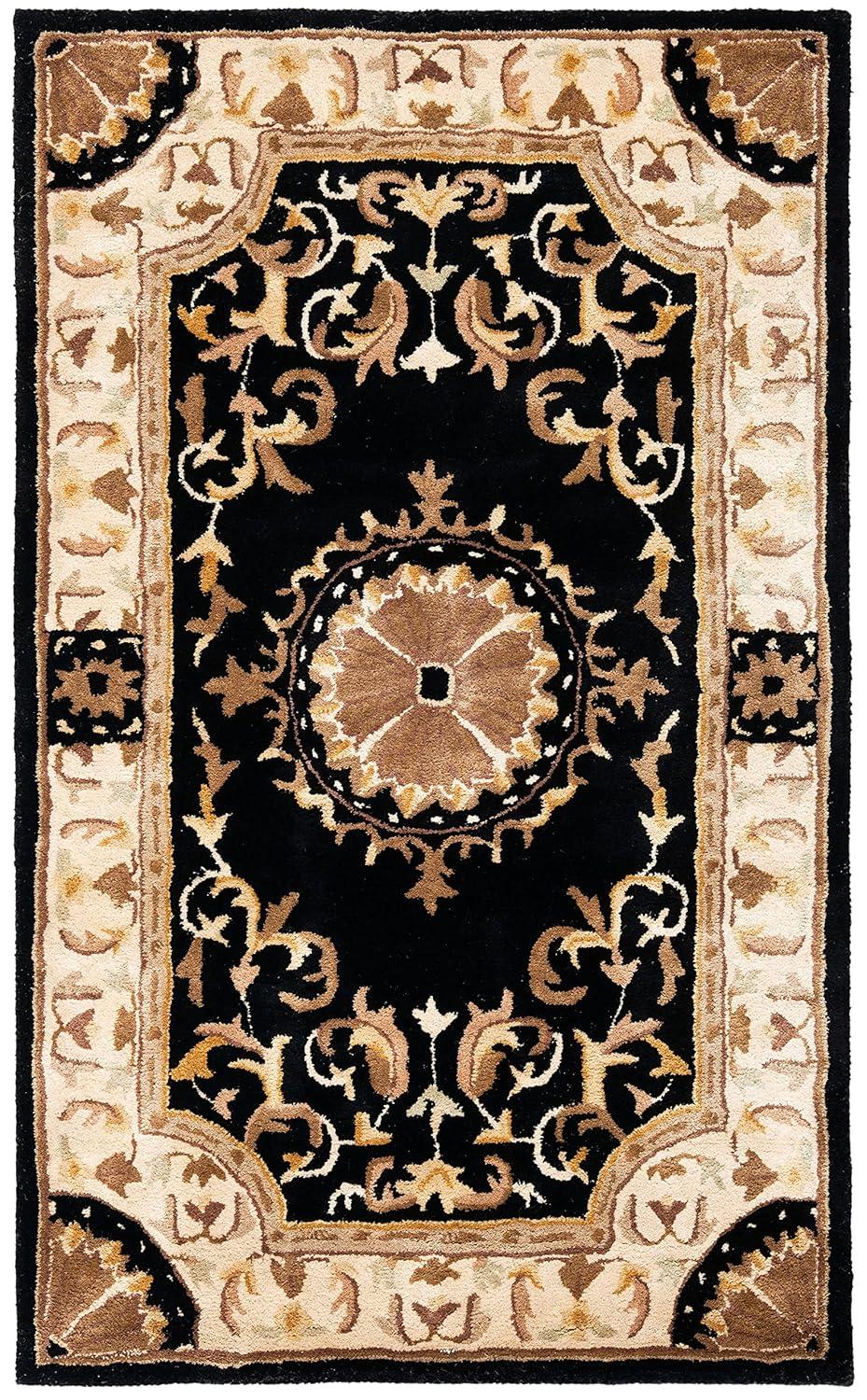 Empire EM459 Hand Tufted Indoor Accent Rug - Black/Ivory - 3'x5' - Safavieh