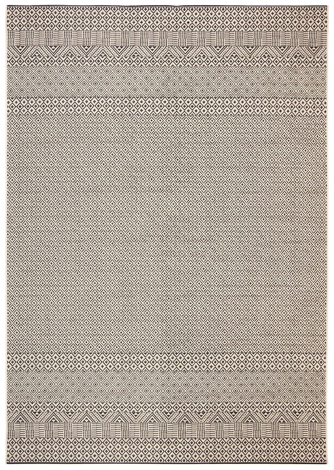 Courtyard CY6235 Power Loomed Indoor and Outdoor Area Rug - Beige/Black - 8'x10' - Safavieh