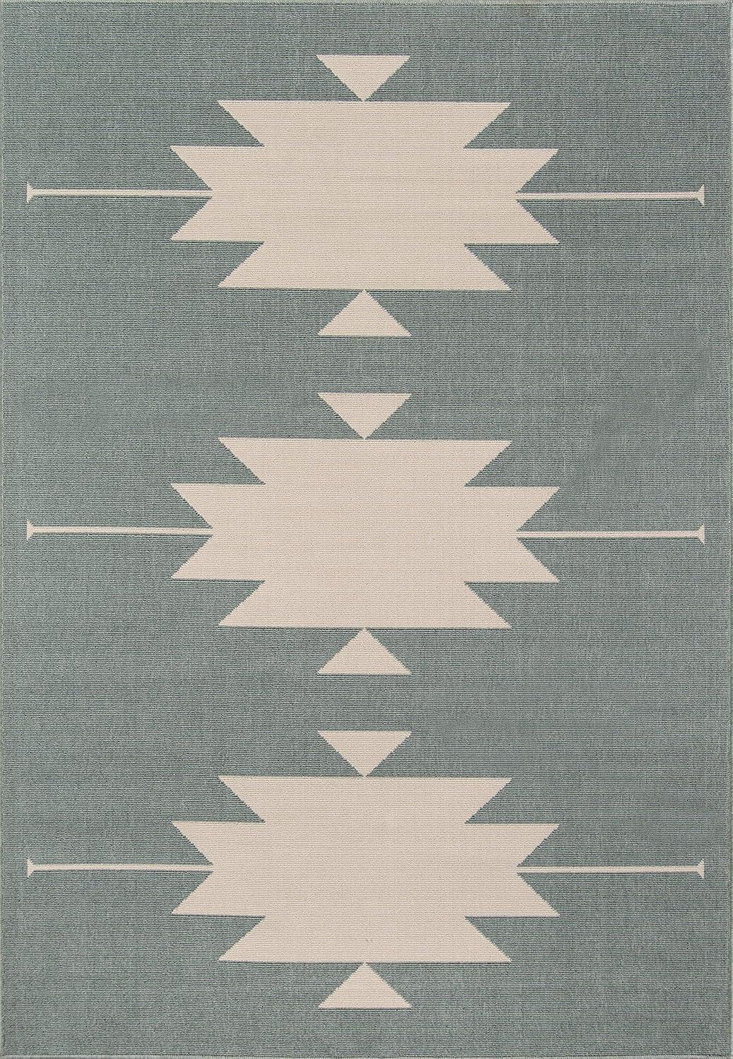 Genesis Southwestern Charcoal/Cream Indoor / Outdoor Area Rug