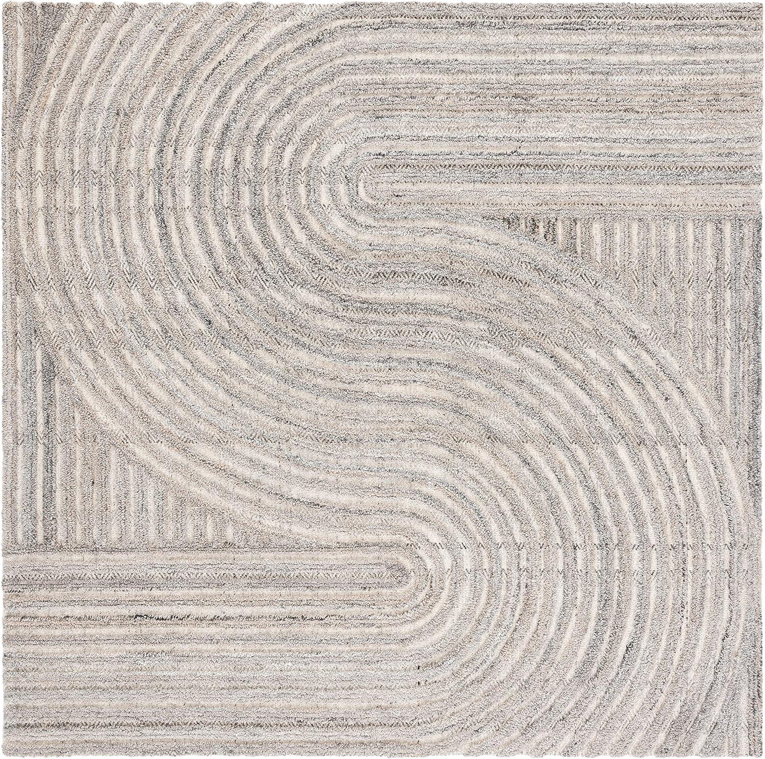 Southampton SHA301 Hand Tufted Indoor Area Rug - Beige - 6'x6' - Safavieh