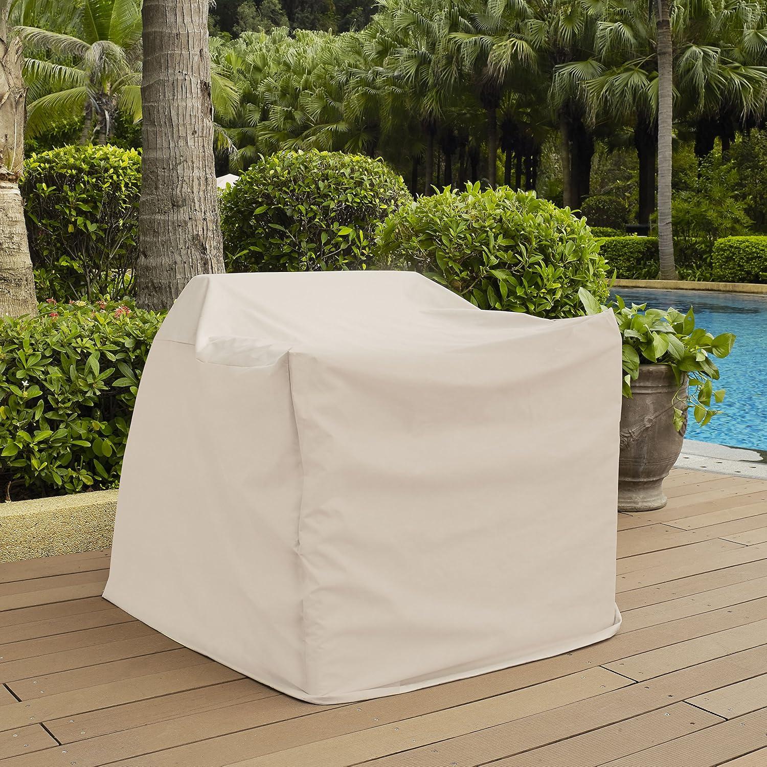 Crosley 2pc Furniture Cover Set, Two Chairs, Tan: Heavy Gauge Vinyl, Weather-Resistant, Reinforced