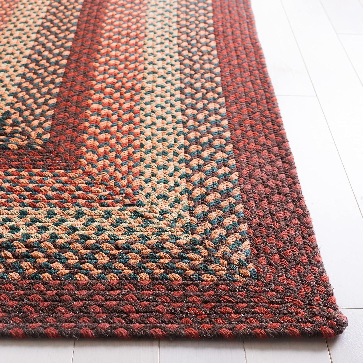 Braided BRD651 Flat Weave Indoor Area Rug - Dark Grey/Blue - 6'x6' - Safavieh