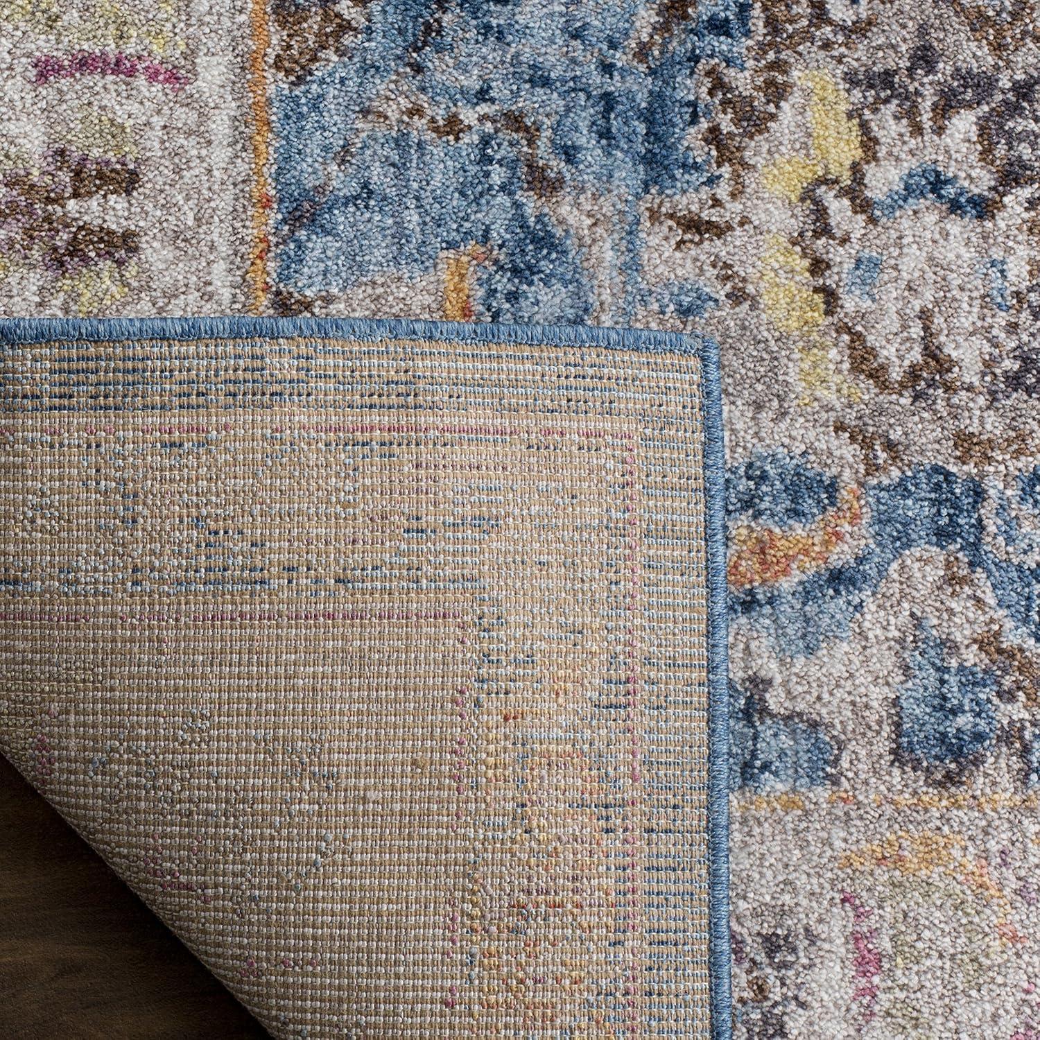 Bristol BTL357 Power Loomed Indoor Area Rug - Blue/Light Grey - 4'x6' - Safavieh