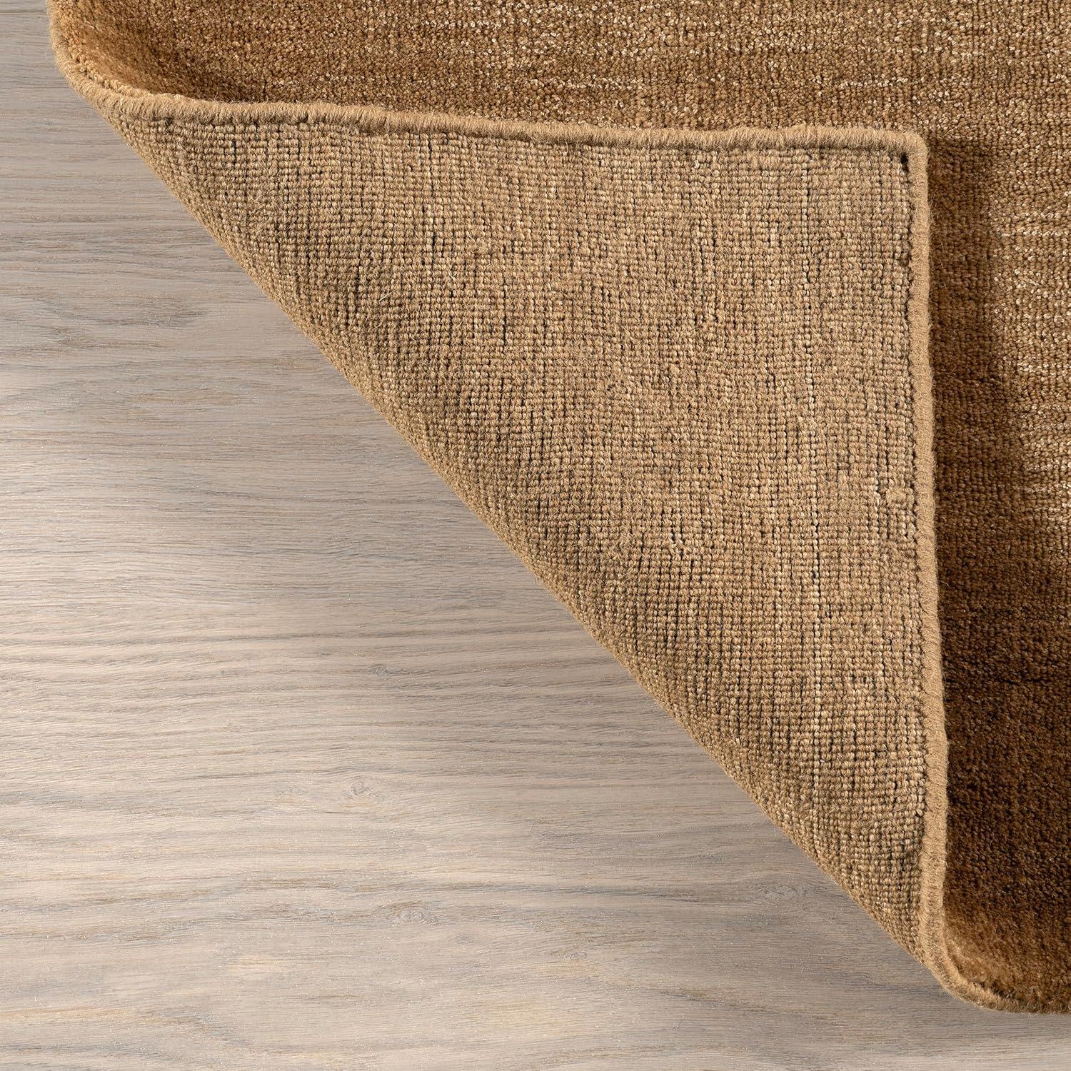 Wheat Flat Woven Handmade Wool-Blend Rectangular Area Rug