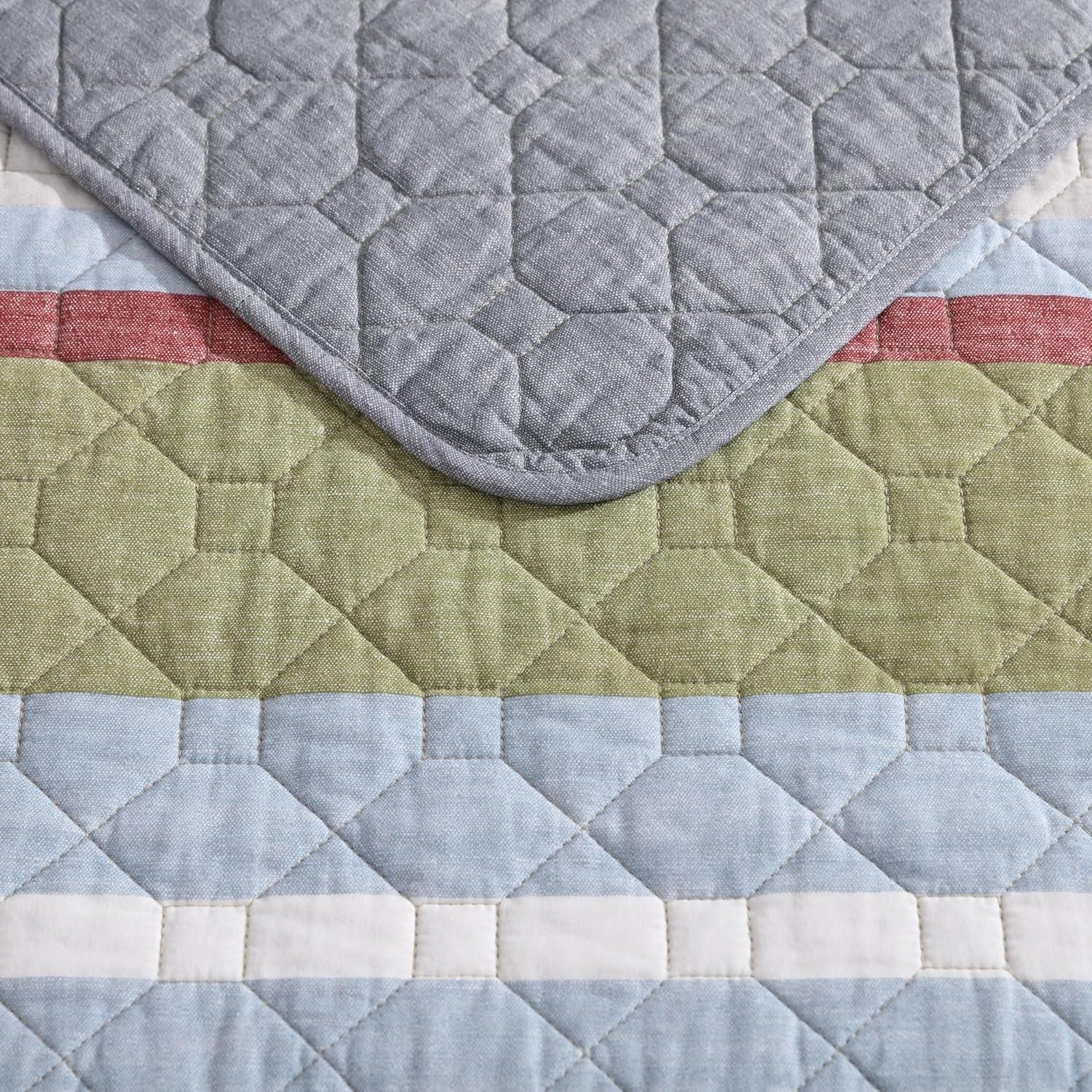 Gray Stripe Salmon Ladder Quilt Set - Eddie Bauer®