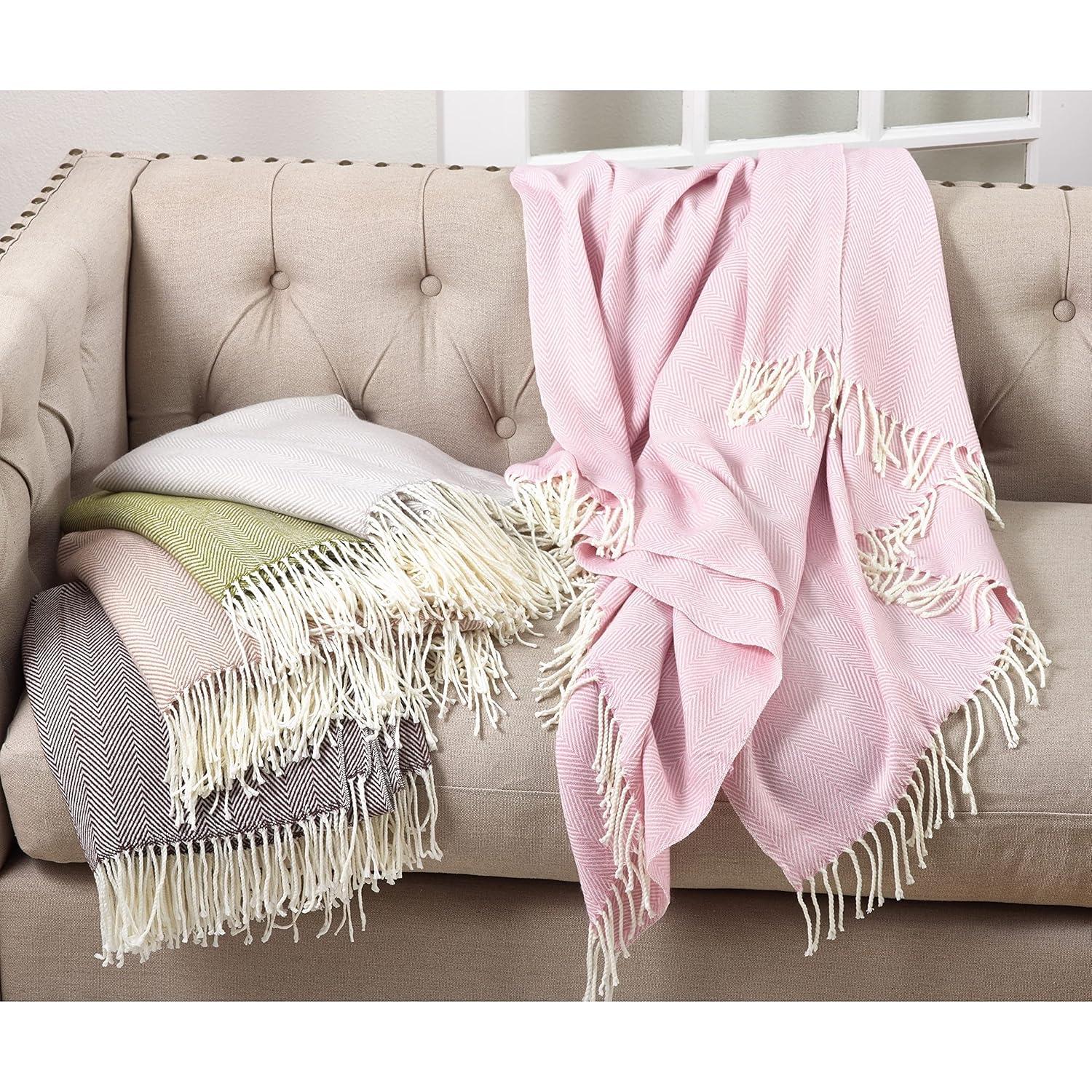 Saro Sevan Collection Hand Woven Throw Blanket