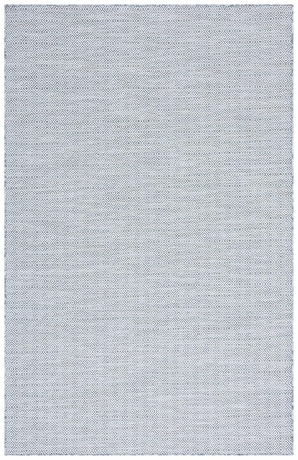 SAFAVIEH Hampton Ali Diamond Indoor/Outdoor Area Rug, Navy/Ivory, 8' x 10'
