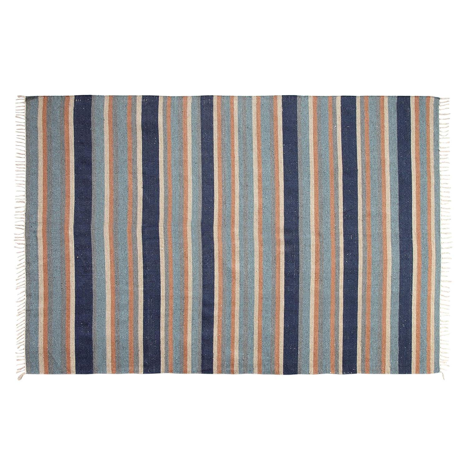 Chesapeake Lori Collection Denim Hand Woven Area Rug ( 5'x7')
