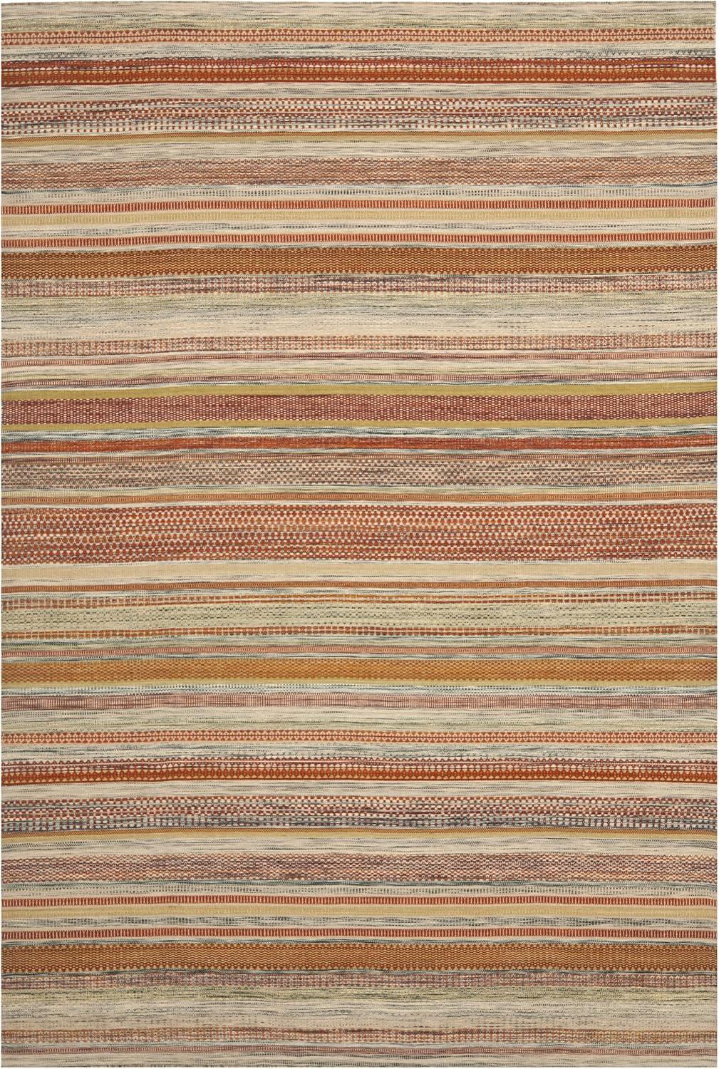 SAFAVIEH Striped Kilim STK311A Handwoven Beige Rug