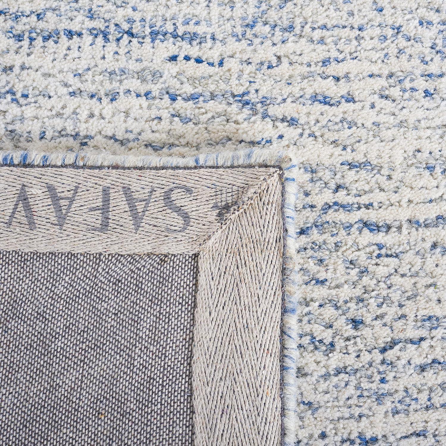 Metro MET999 Hand Tufted Indoor Area Rug - Blue/Ivory - 4'x6' - Safavieh