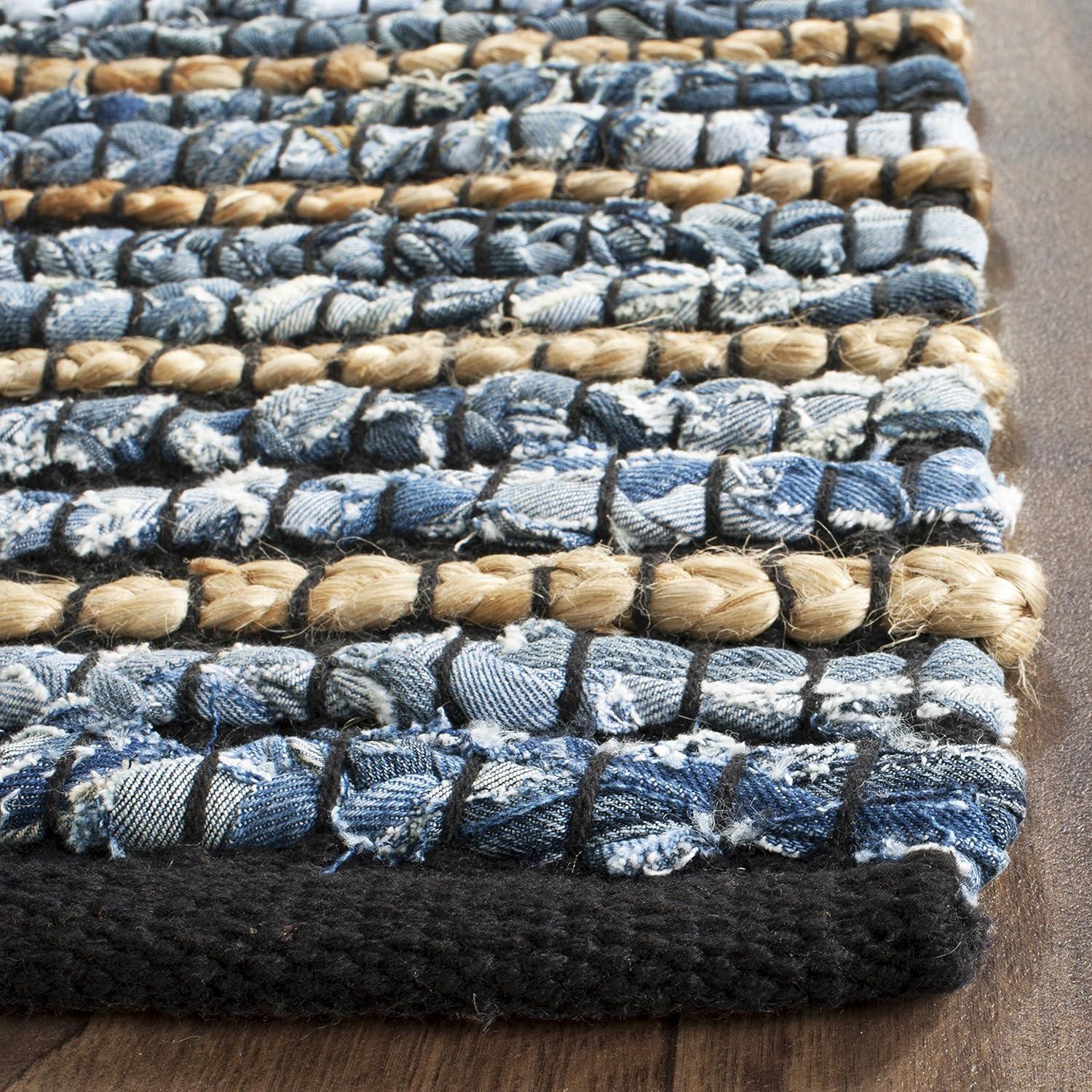 Cape Cod CAP363 Hand Woven Runner Rug - Blue/Natural - 2'3"x8' - Safavieh.