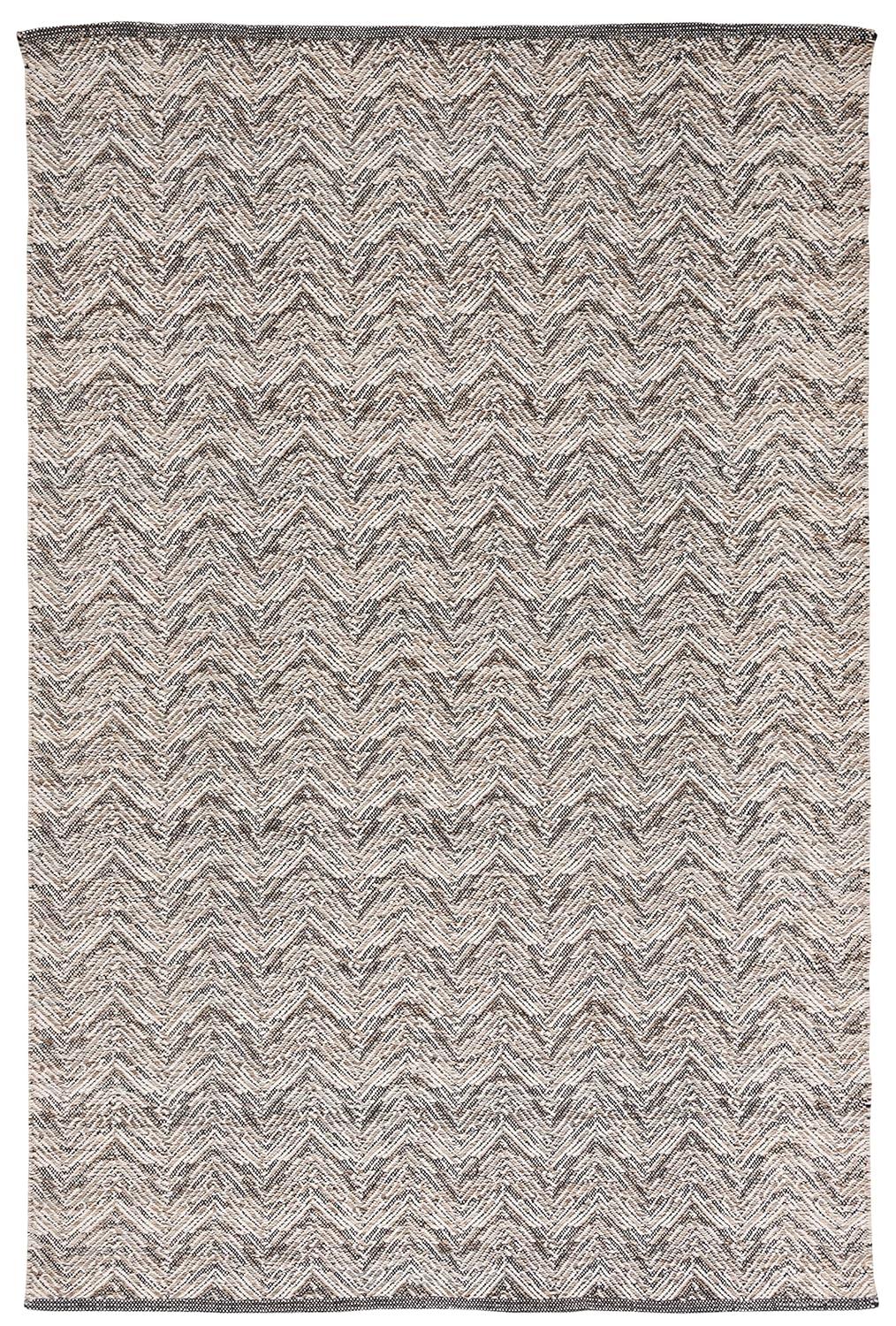 SAFAVIEH Kilim Torma Zig Zag Wool Area Rug, Beige/Black, 3' x 5'