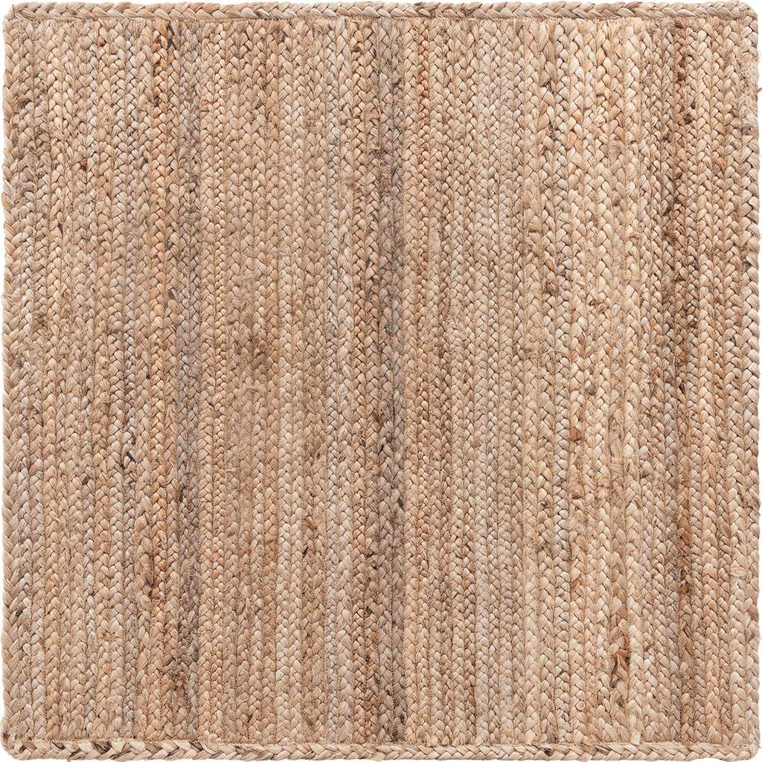 Unique Loom 3' 3 x 3' 3 Dhaka Braided Jute Square Area Rug