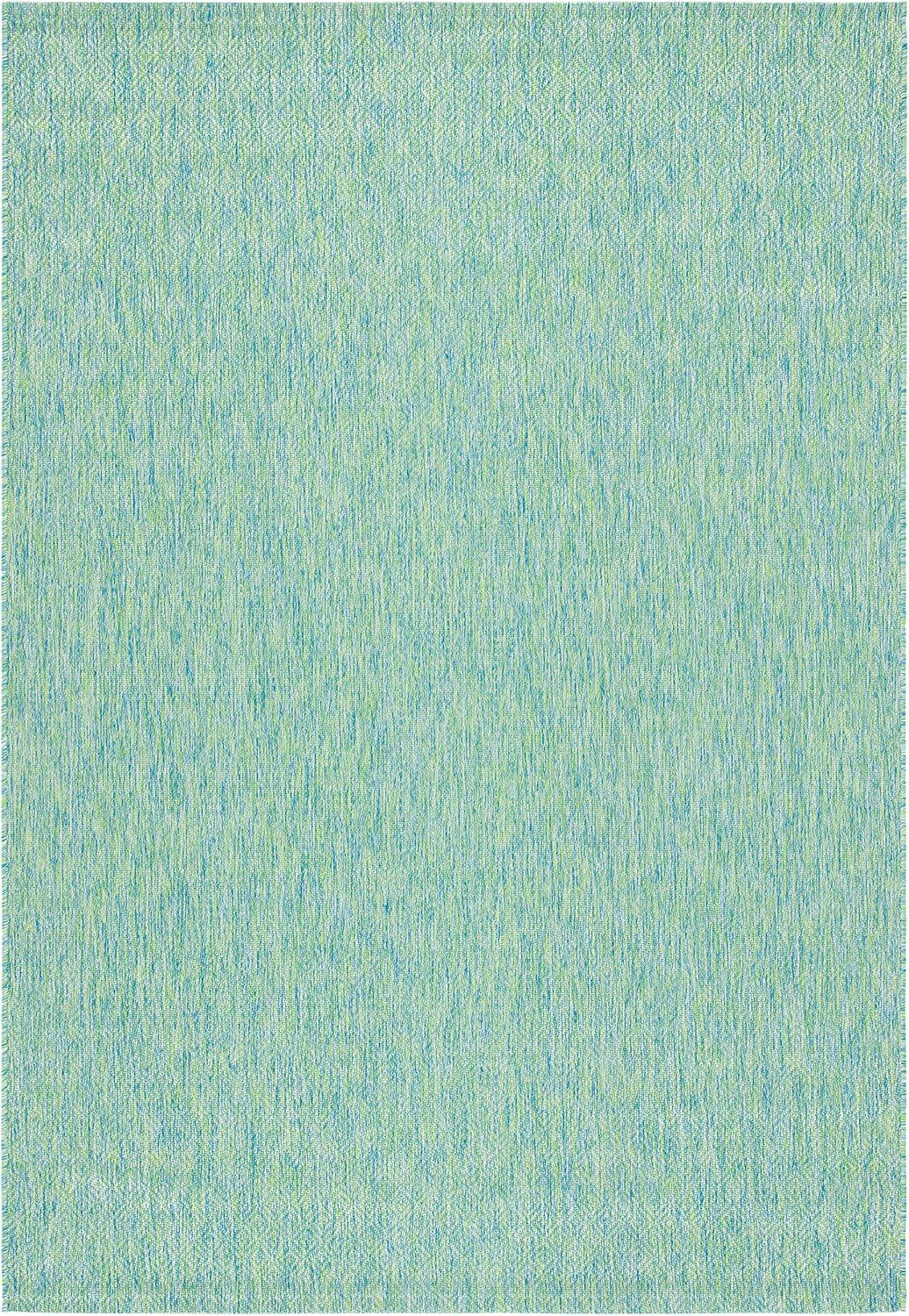 Courtyard CY8521 Power Loomed Indoor/Outdoor Area Rug - Green/Blue - 8'x10' - Safavieh.