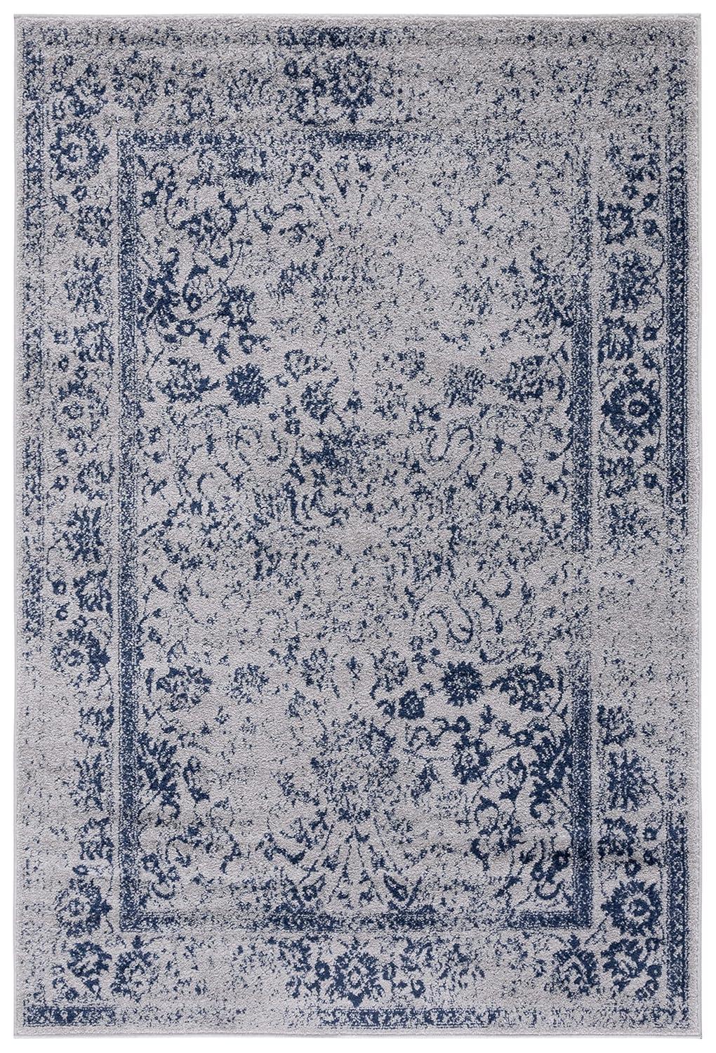 Adirondack ADR109 Machine Made Indoor Area Rug - Grey/Navy - 6'x9' - Safavieh
