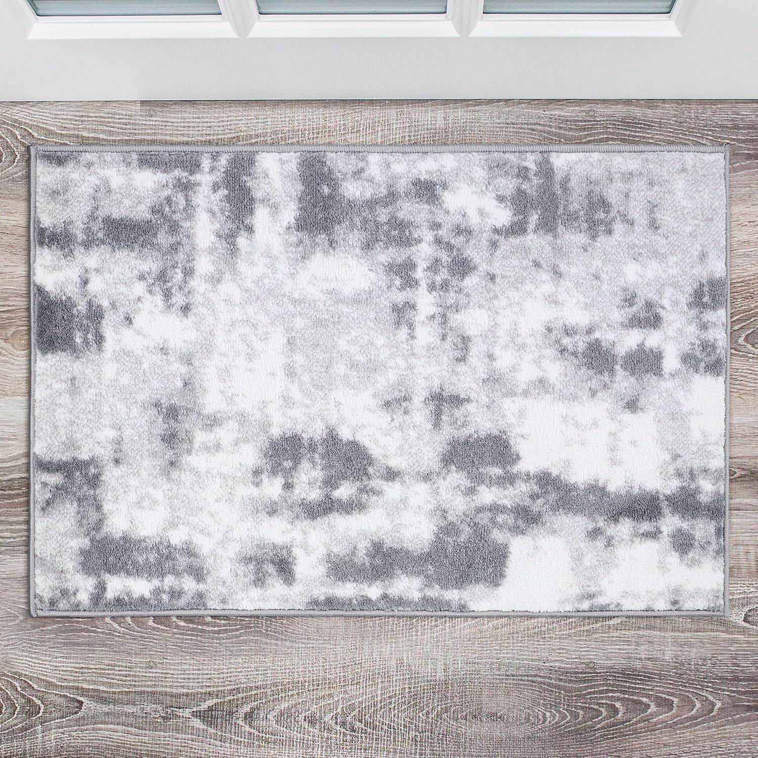 World Rug Gallery Contemporary Abstract Distressed Area Rug