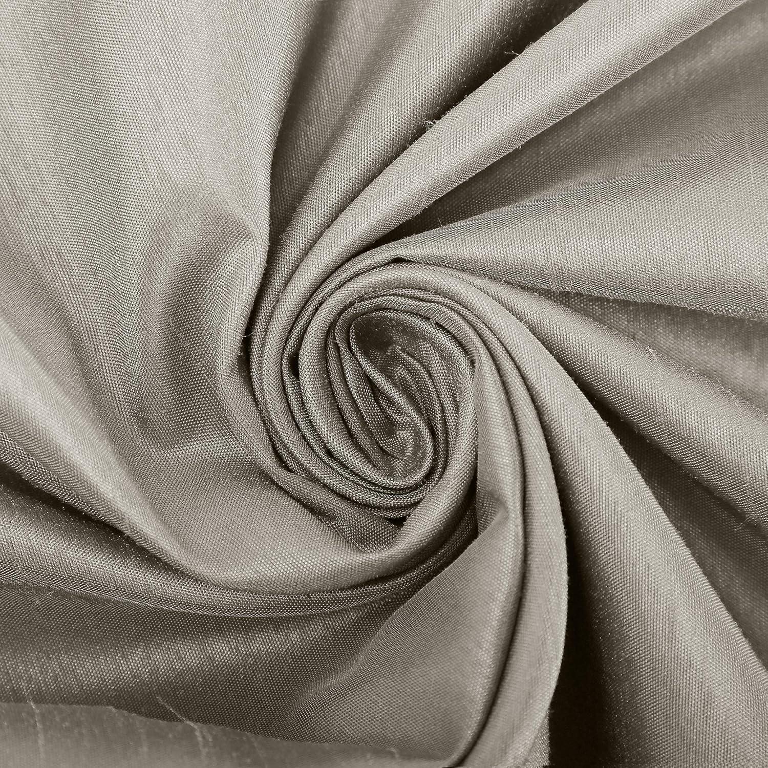 Faux Dupioni Silk Thermal Extreme 100% Blackout Back Tab Curtain Panel