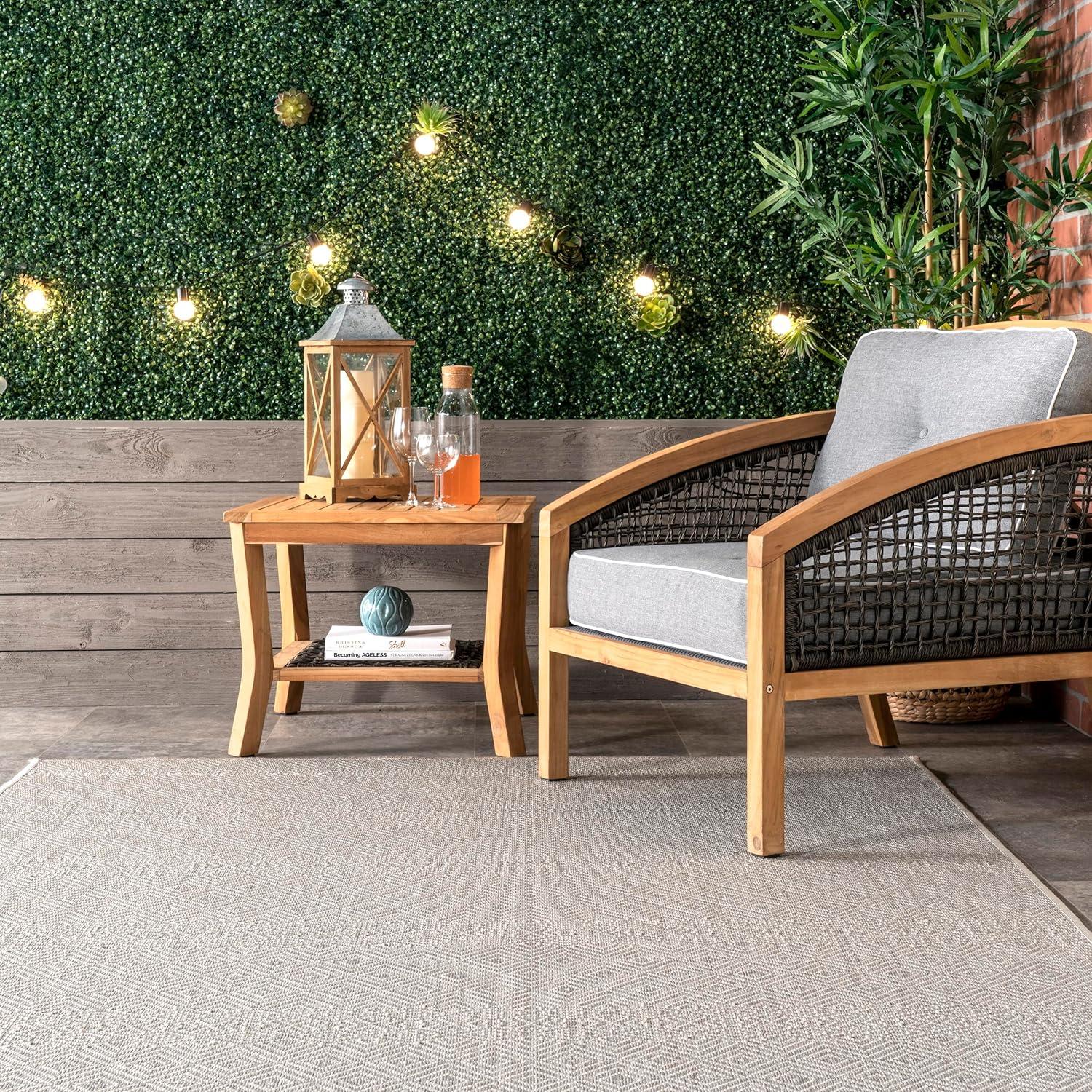 Nuloom Paloma Abstract Geometric Indoor and Outdoor Area Rug 8x10, Gray