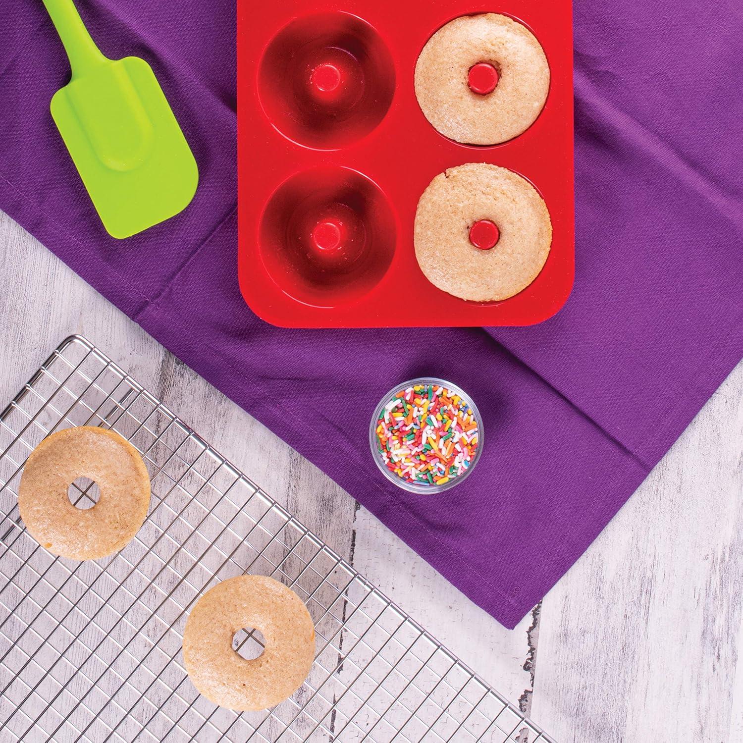 Mrs. Anderson's Baking Donut Pan, Non-Stick Silicone, 6-Cup