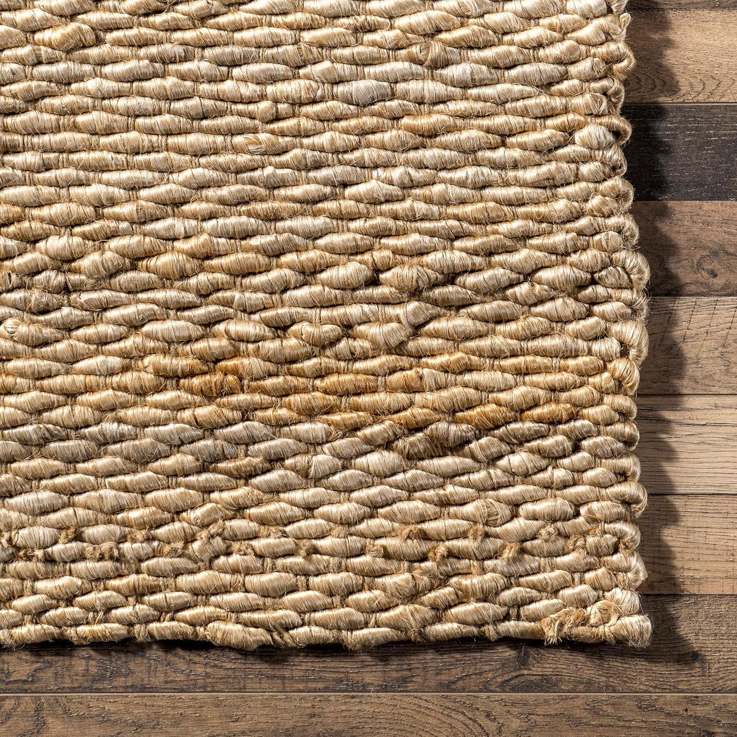 nuLOOM Hailey Handwoven Jute Area Rug, 9' x 12', Natural