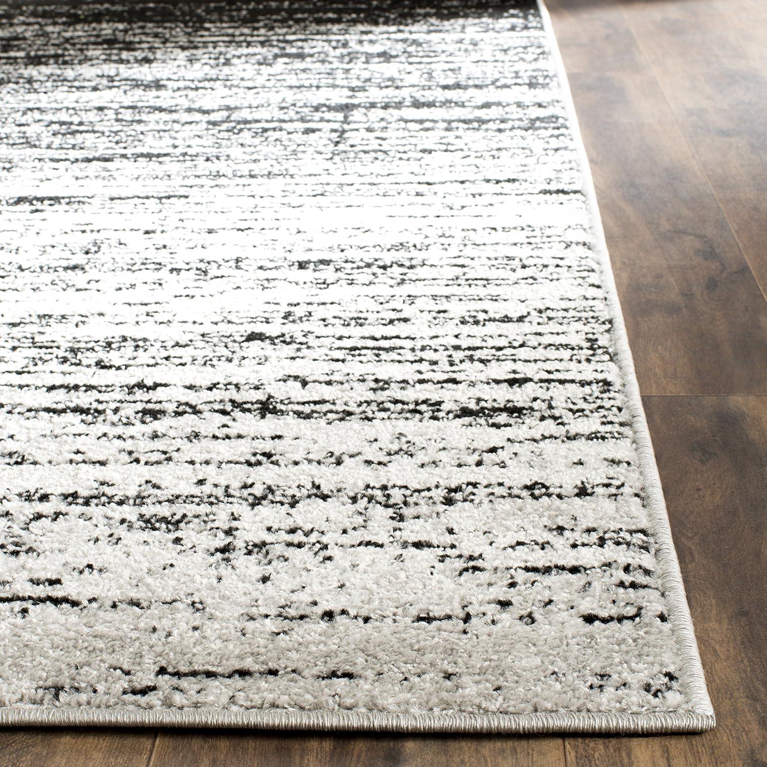 Adirondack ADR113 Machine Made Indoor Area Rug - Silver/Black - 9'x12' - Safavieh