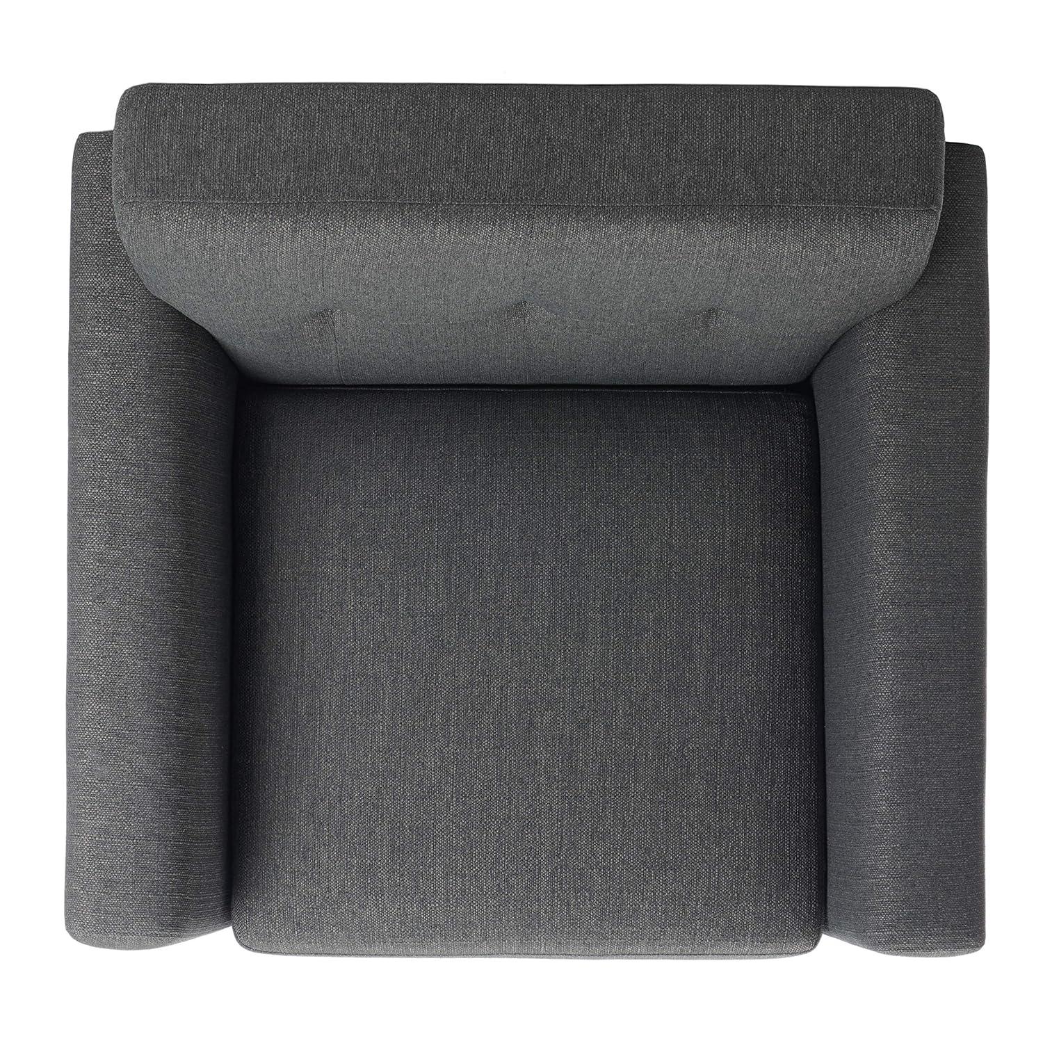 Opal Linen Tufted Arm Chair - Dark Teal - Safavieh