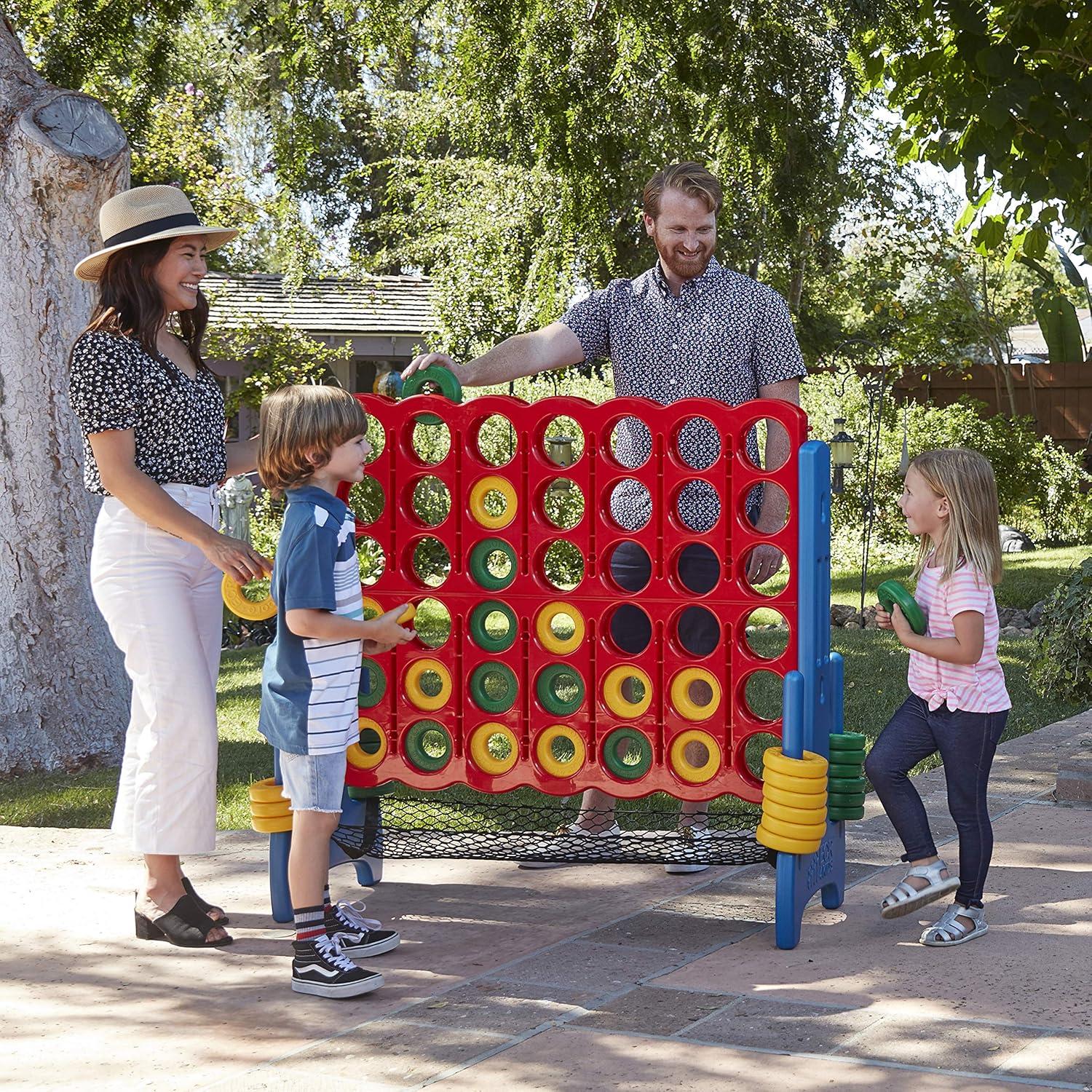 ECR4Kids ECR4Kids Jumbo 4-To-Score with Mesh Net and Carry Bag, Giant Game, Assorted