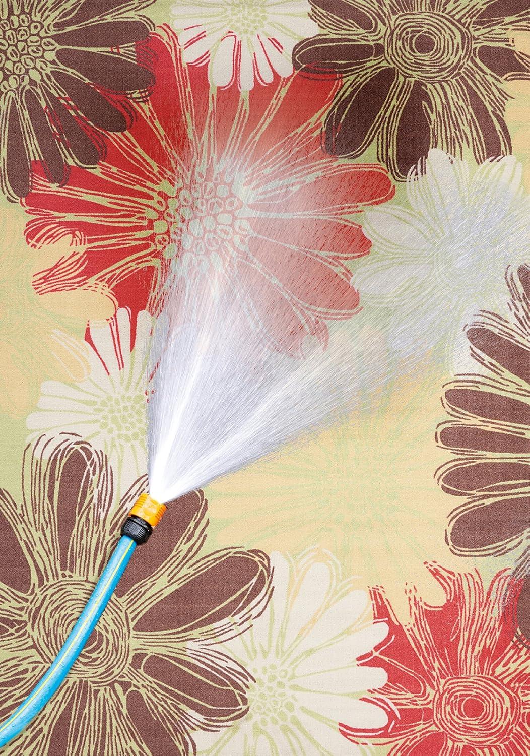 Nourison Home & Garden Green Indoor/Outdoor Area Rug RS022 7'9" x 10'10"