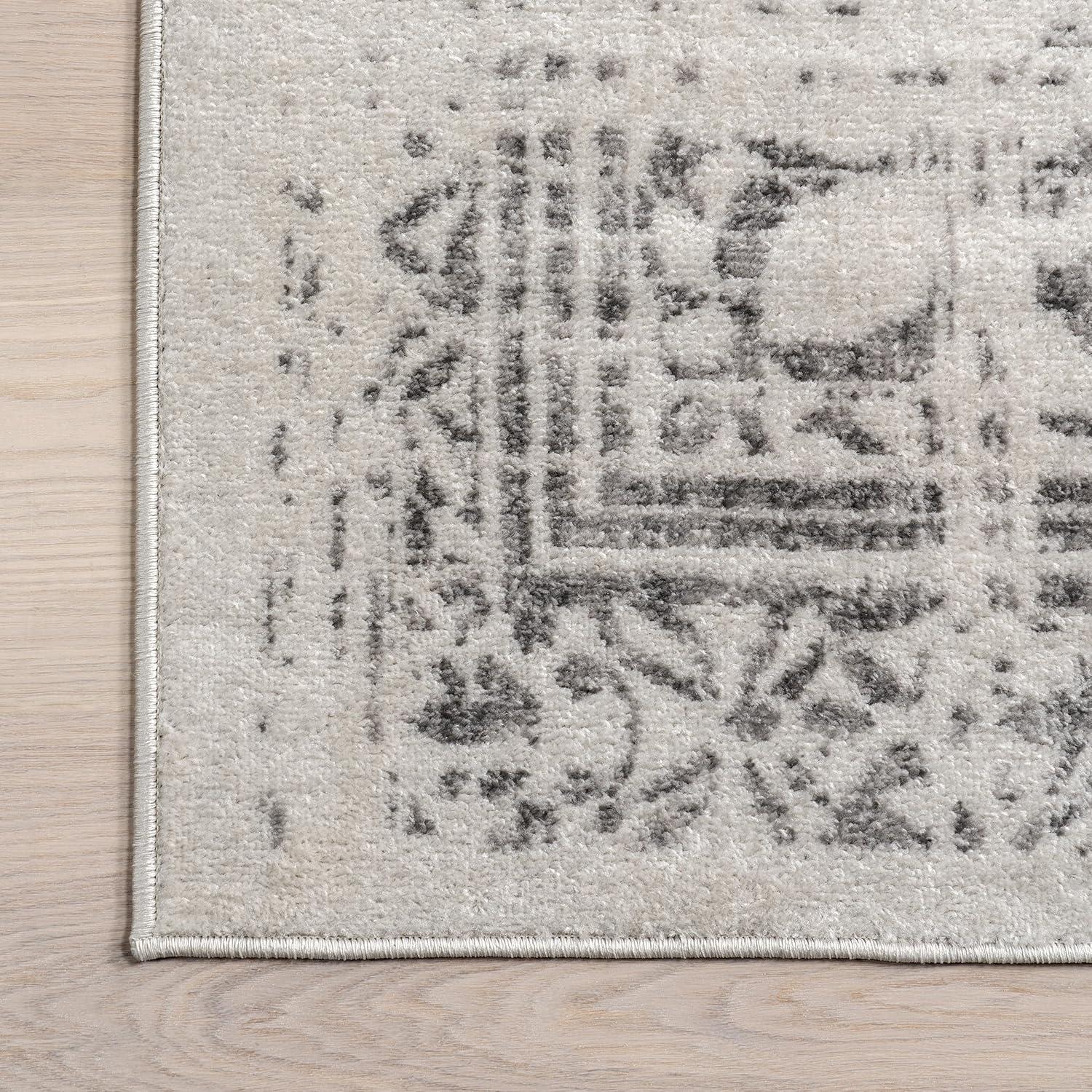 Nuloom Arlena Medallion 10x13 Indoor Area Rug for Living Room Bedroom Dining Room Kitchen, Grey/Ivory